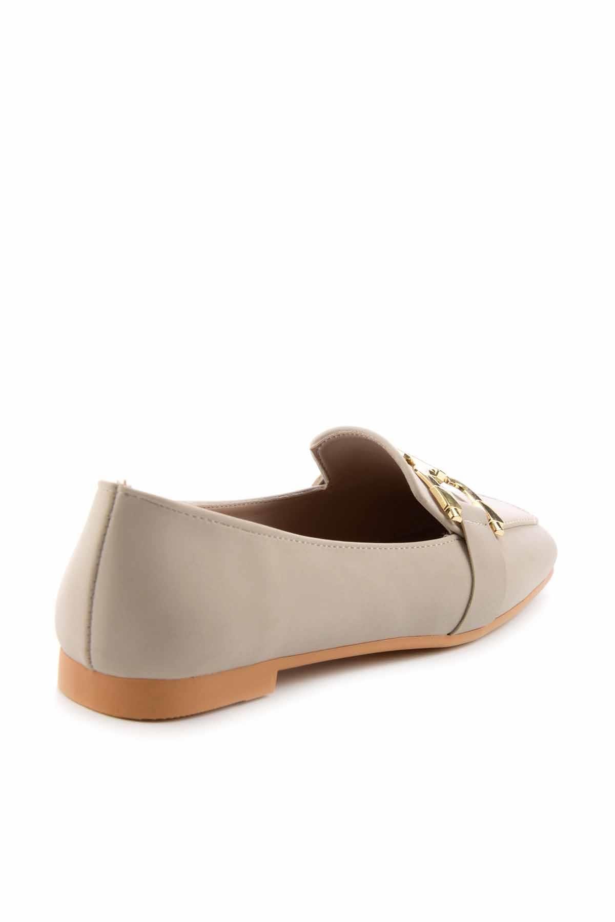Bej Nubuk  Kadın Loafer Ayakkabı K01641166101
