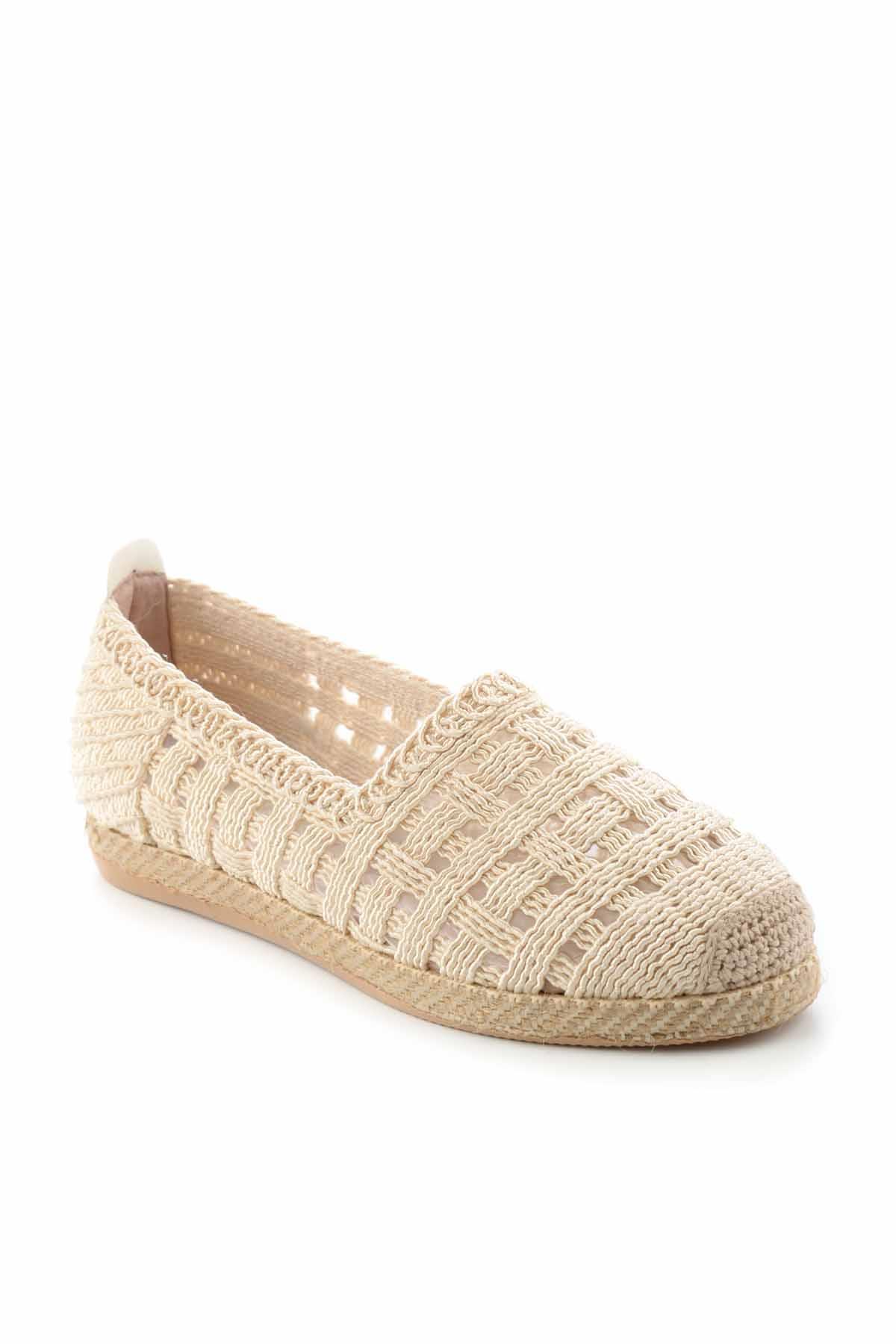 Bej Örgü  Kadın Espadril K01117010116