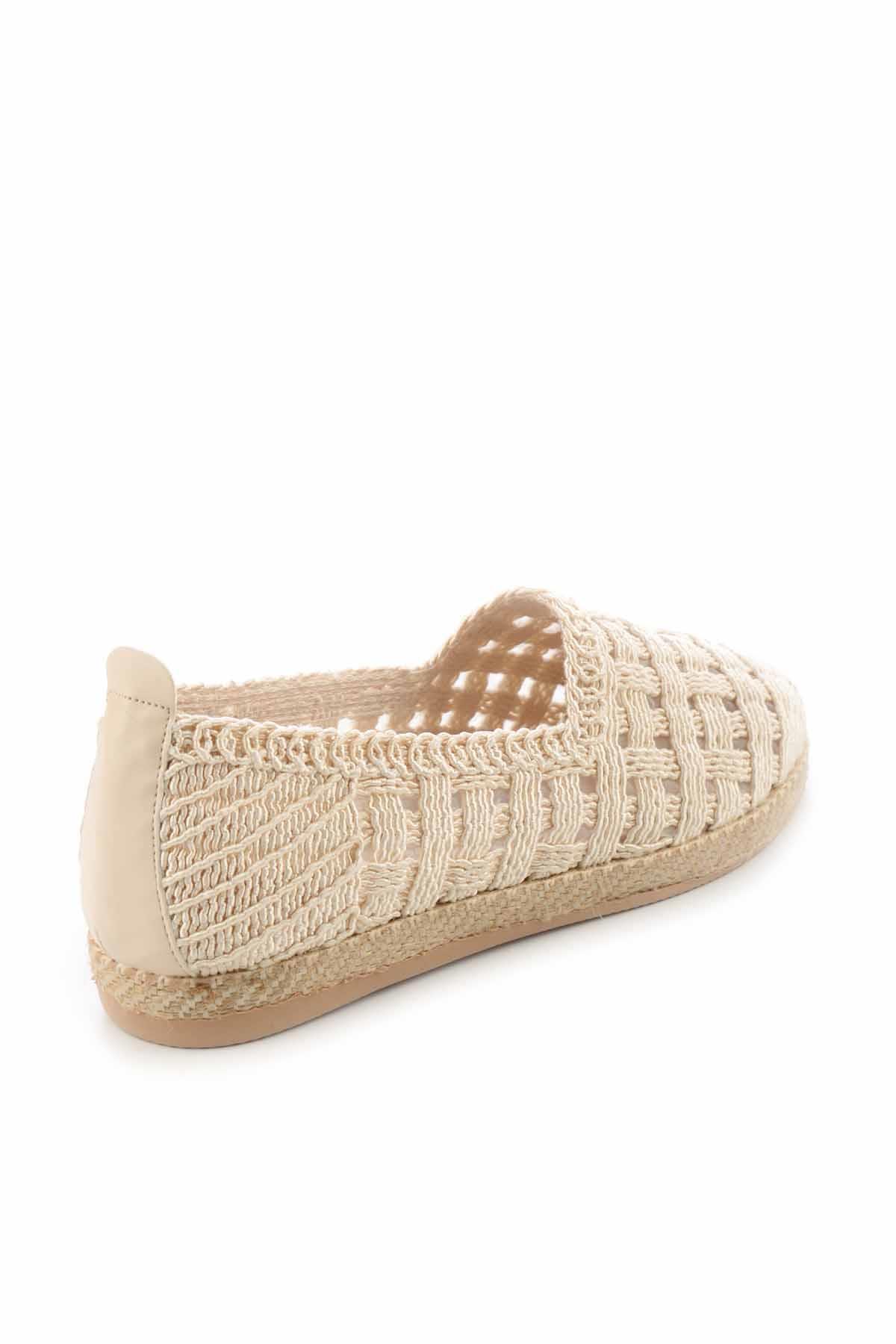 Bej Örgü  Kadın Espadril K01117010116