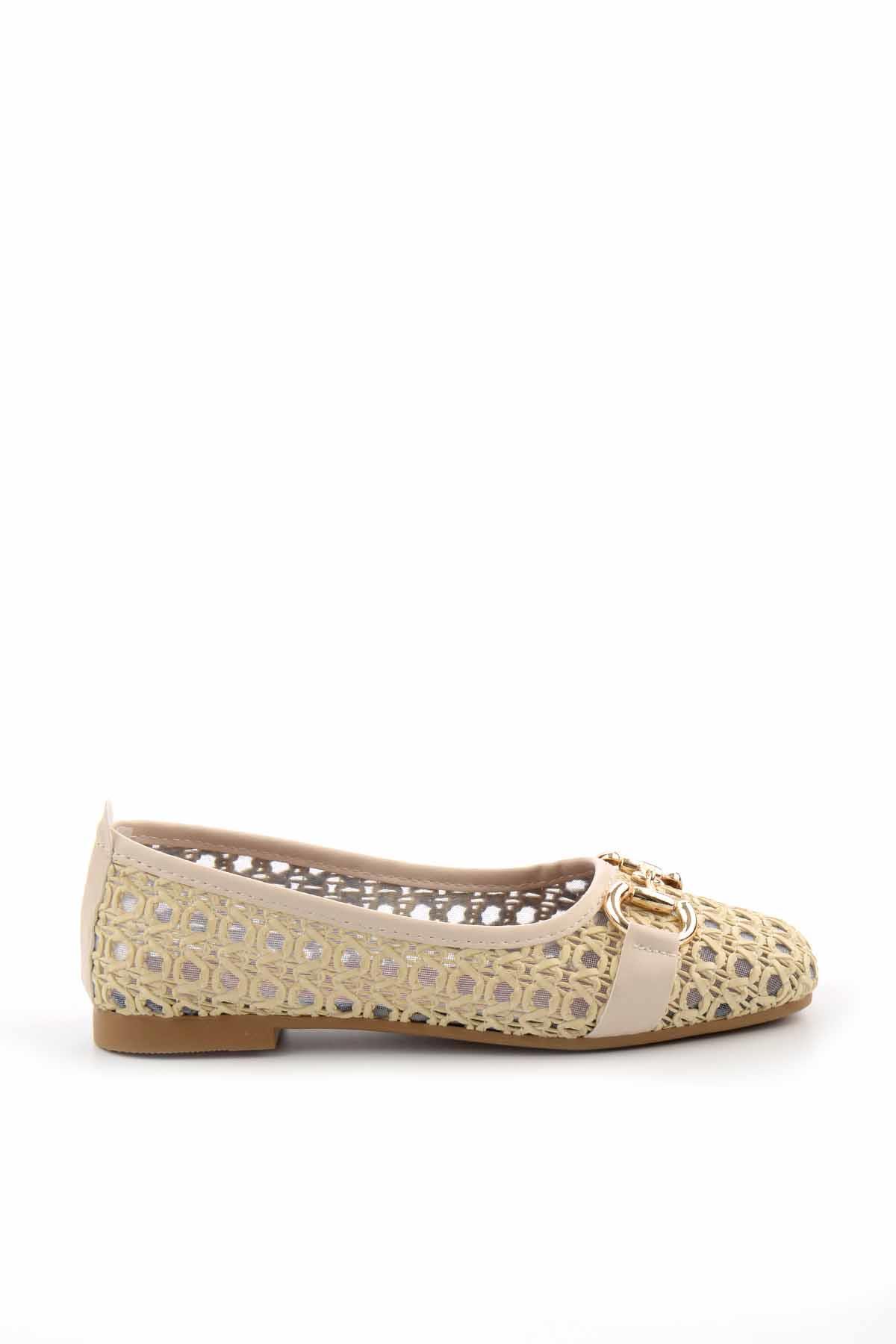 Bej Örgü  Kadın Espadril K01641167116