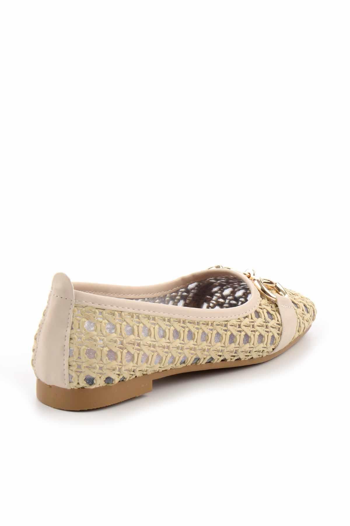Bej Örgü  Kadın Espadril K01641167116