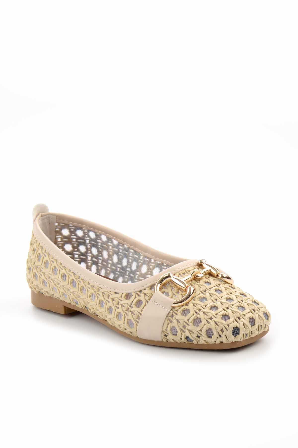 Bej Örgü  Kadın Espadril K01641167116