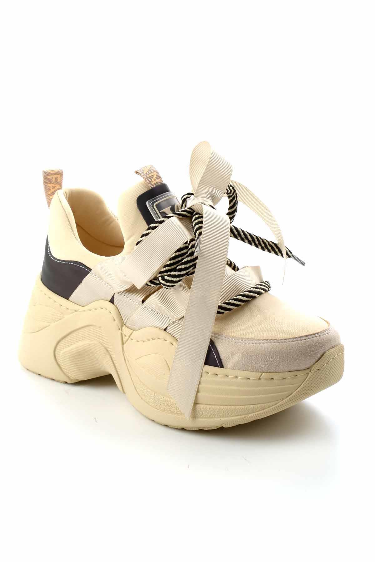 Bej Streç  Kadın Sneaker K01545202817