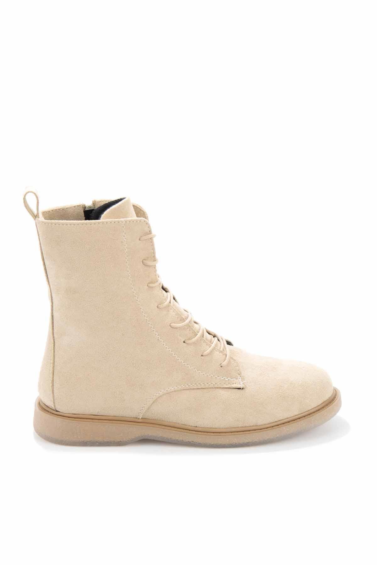 Bej Süet  Kadın Bot & Bootie K02116010502