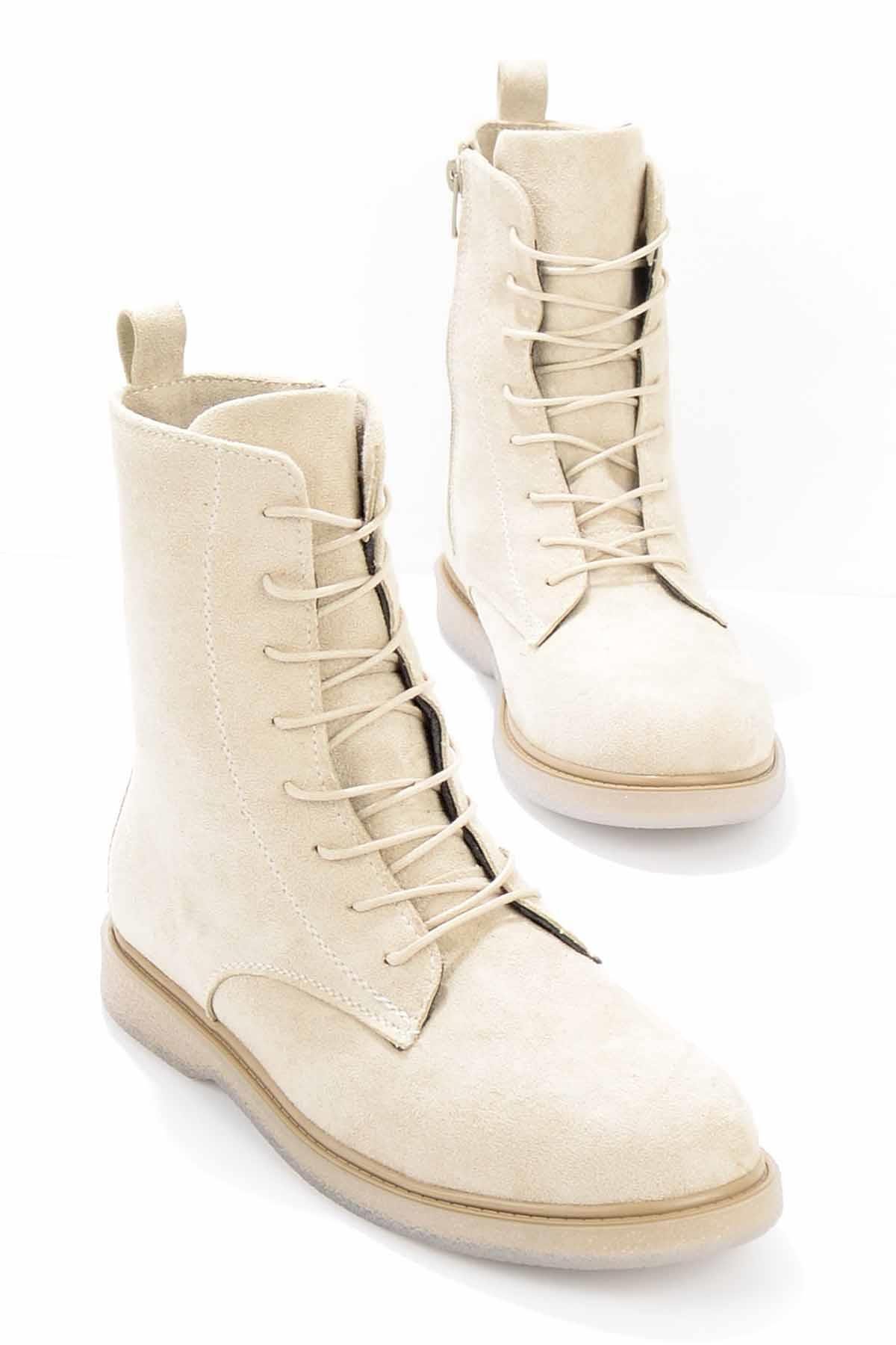 Bej Süet  Kadın Bot & Bootie K02116010502