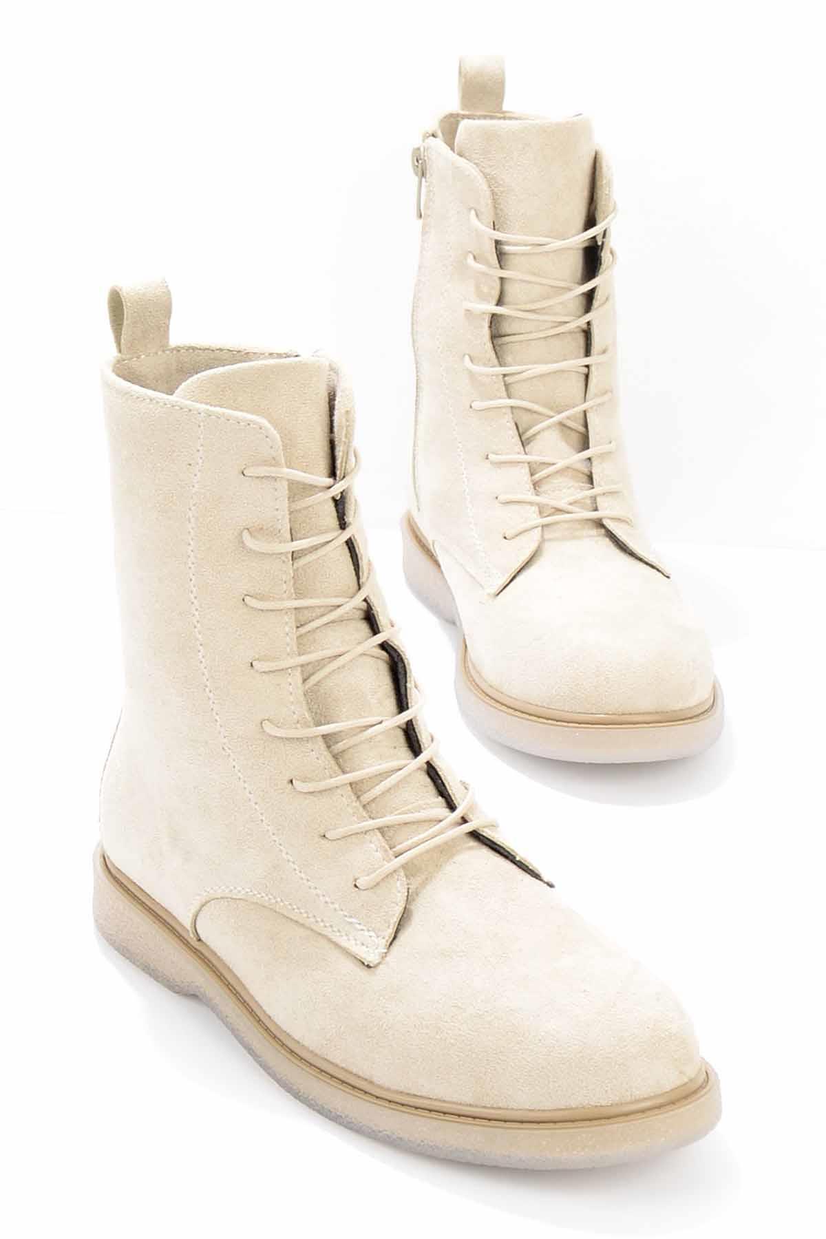 Bej Süet  Kadın Bot & Bootie K02116010502