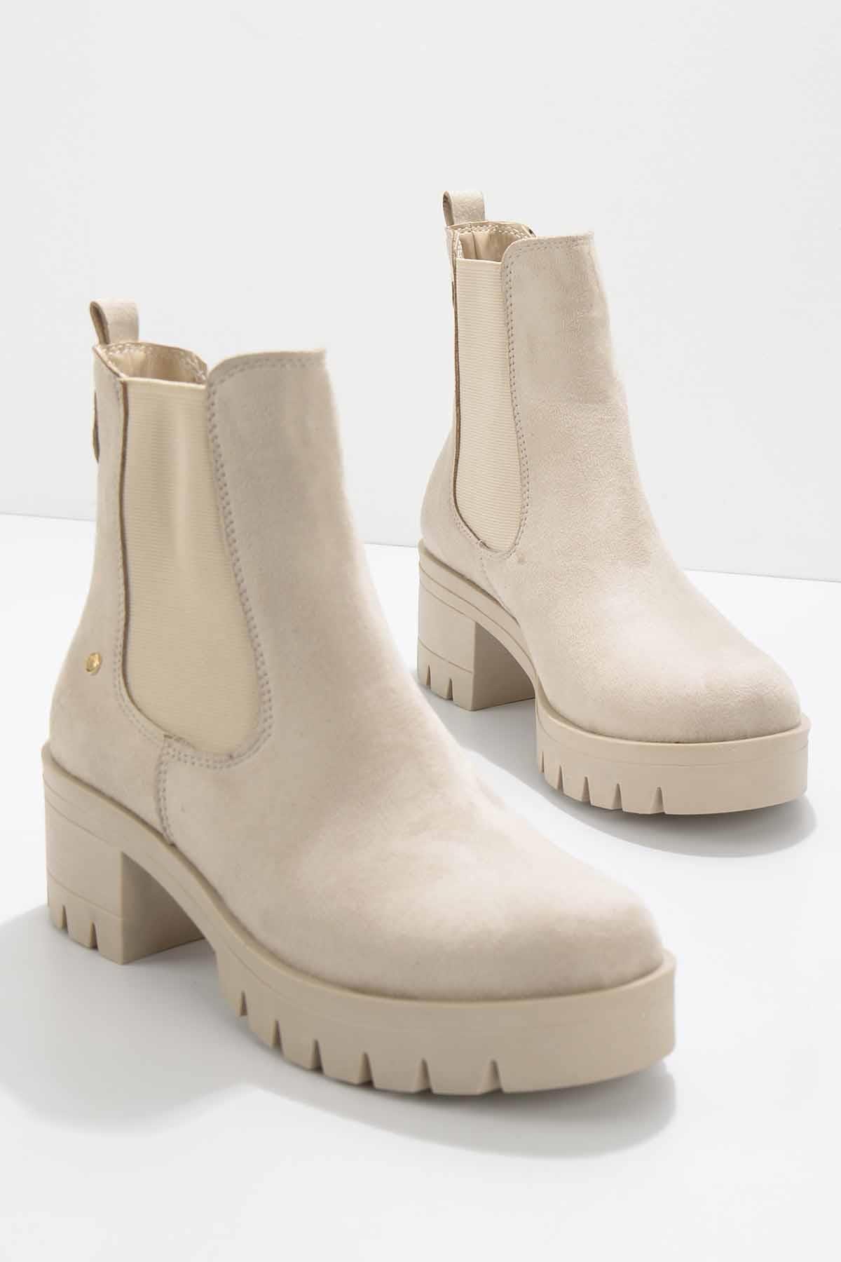 Bej Süet  Kadın Bot & Bootie K02538897902