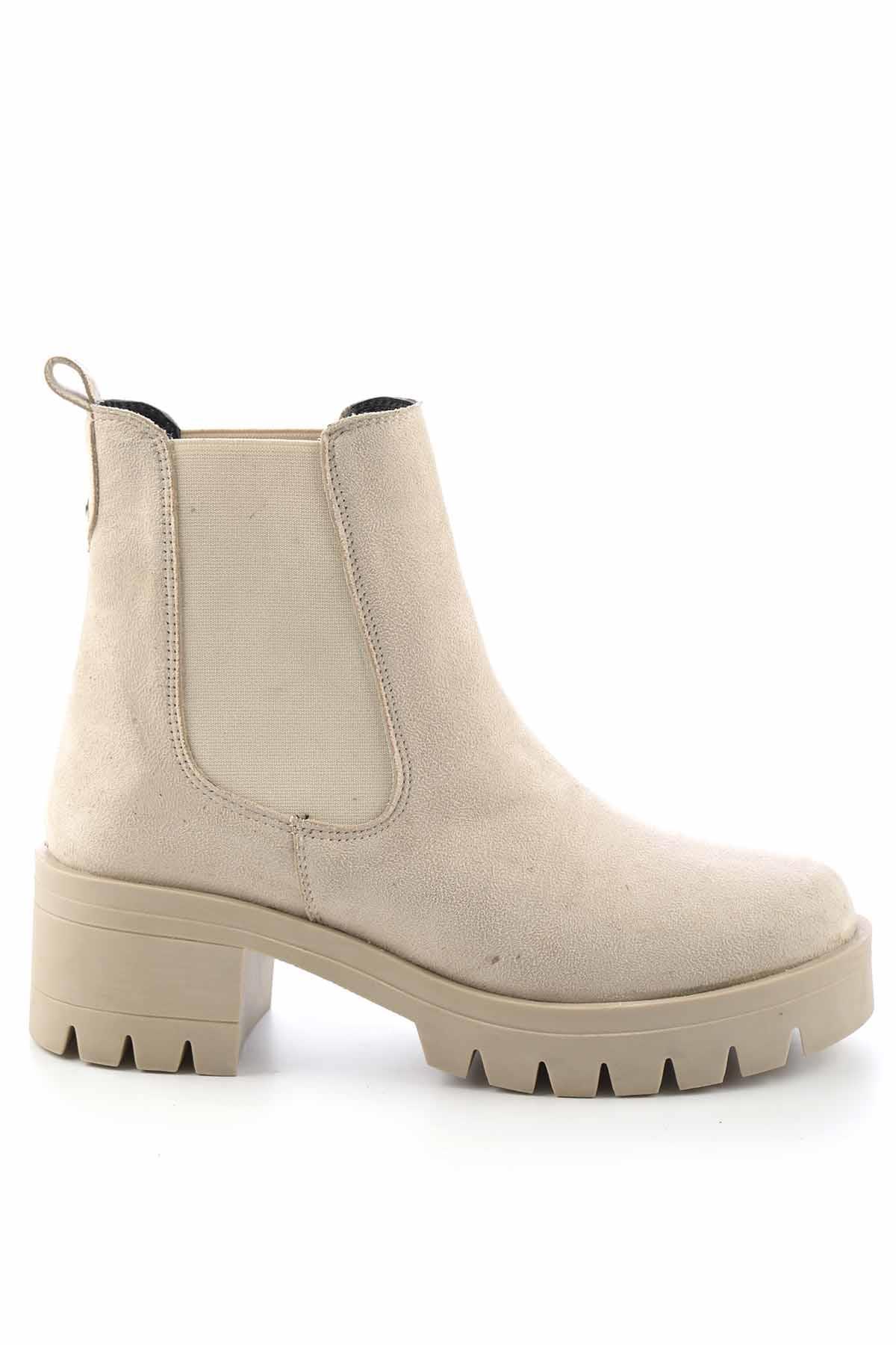Bej Süet  Kadın Bot & Bootie K02538897902