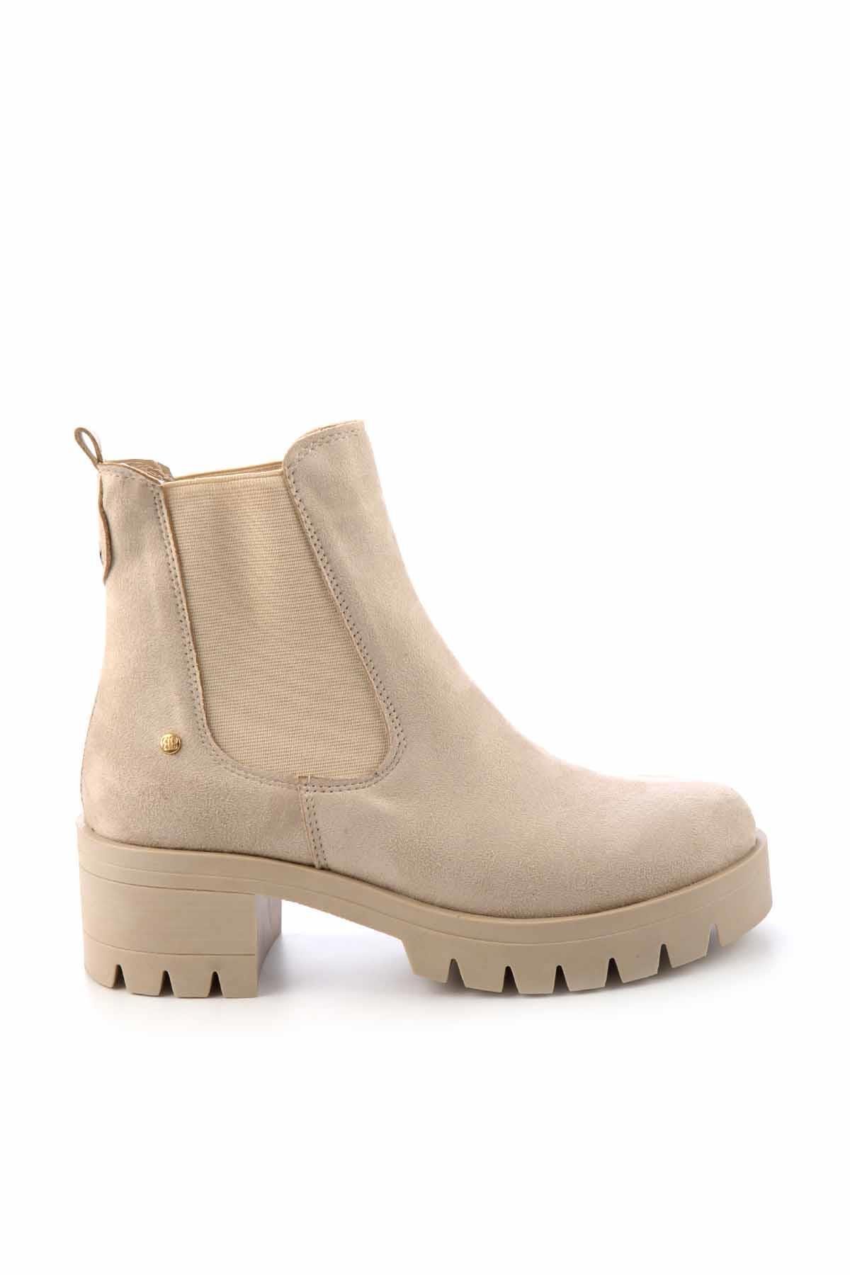 Bej Süet  Kadın Bot & Bootie K02538897902