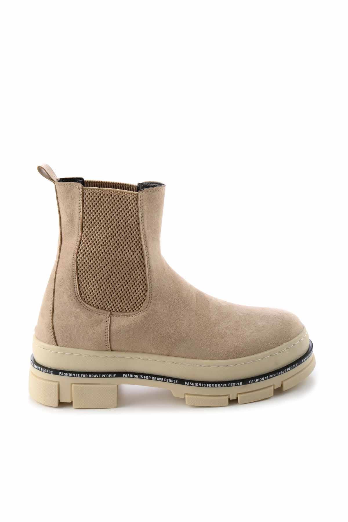Bej Süet  Kadın Bot & Bootie K02643163602