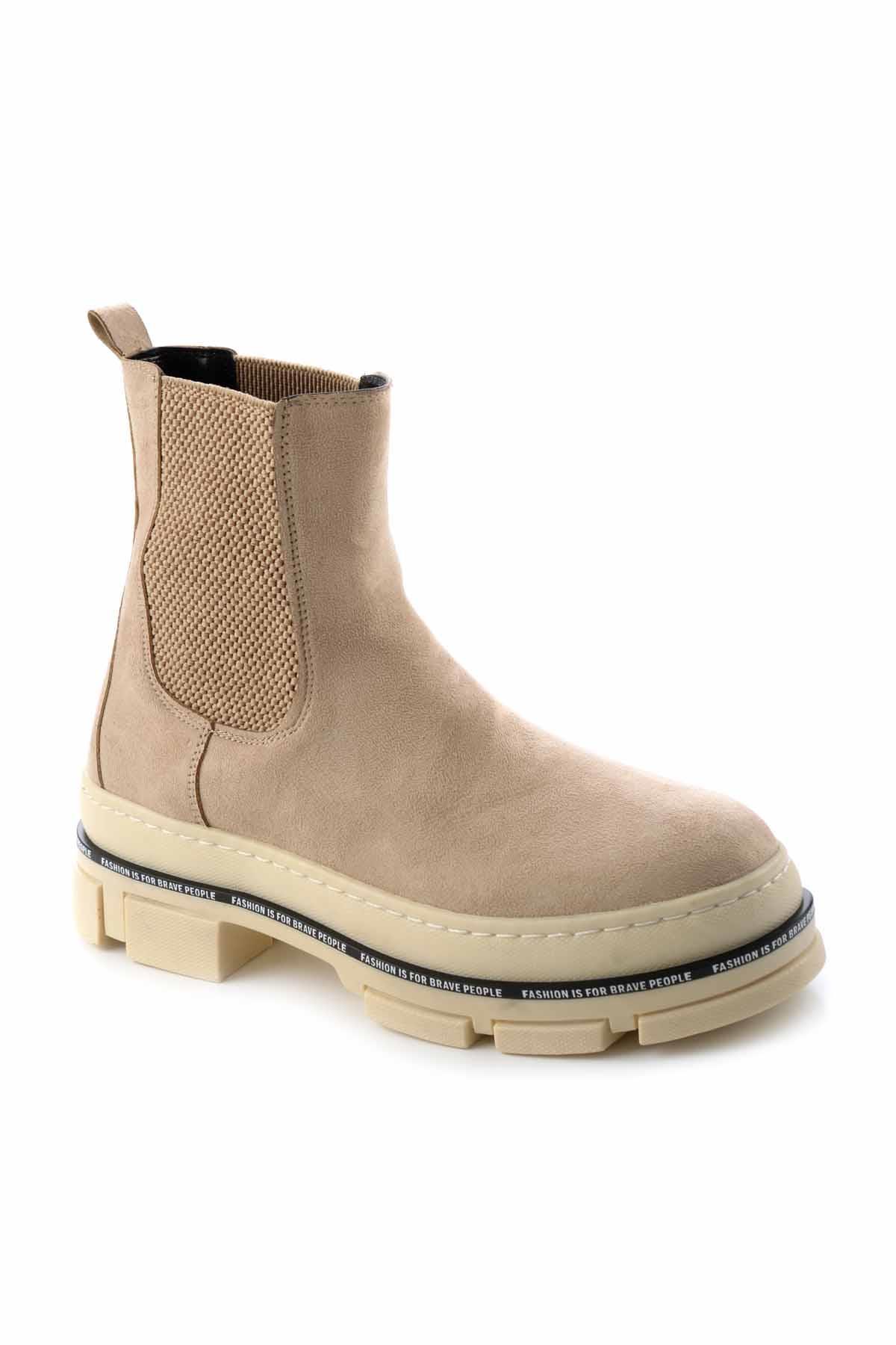 Bej Süet  Kadın Bot & Bootie K02643163602