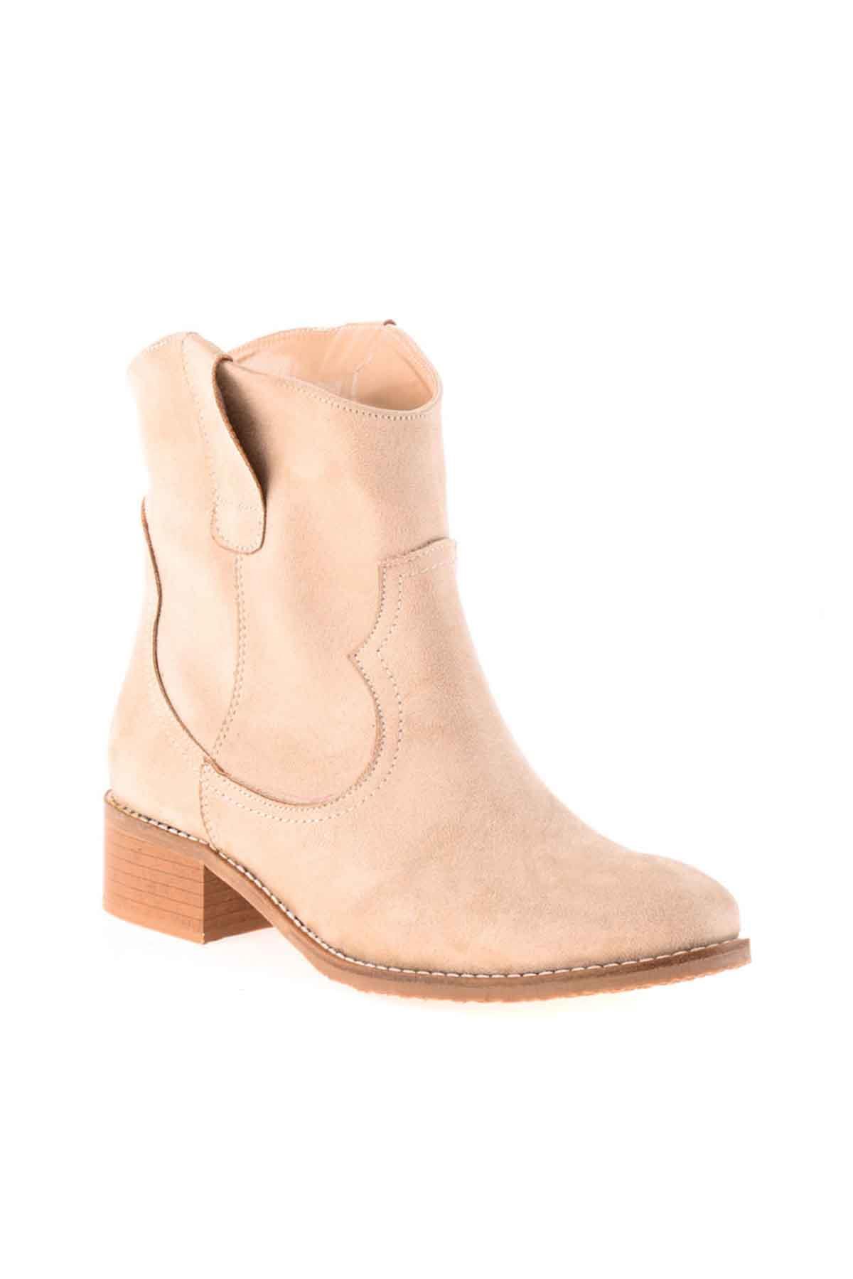 Bej Süet  Kadın Bot & Bootie K0674579565