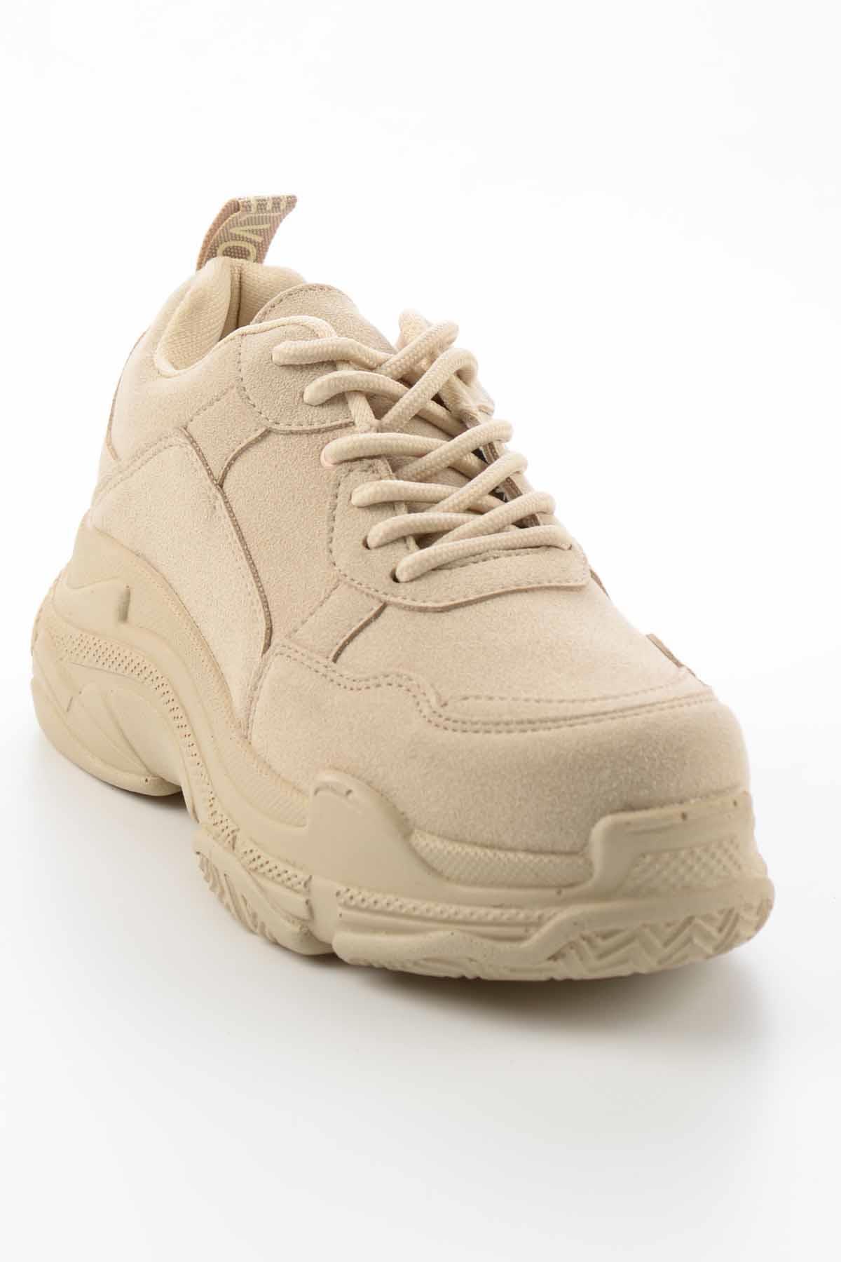 Bej Süet  Kadın Sneaker K01591007202