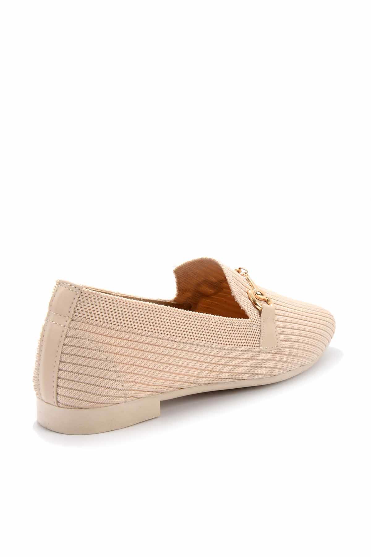 Bej Triko  Kadın Loafer Ayakkabı K01320301882
