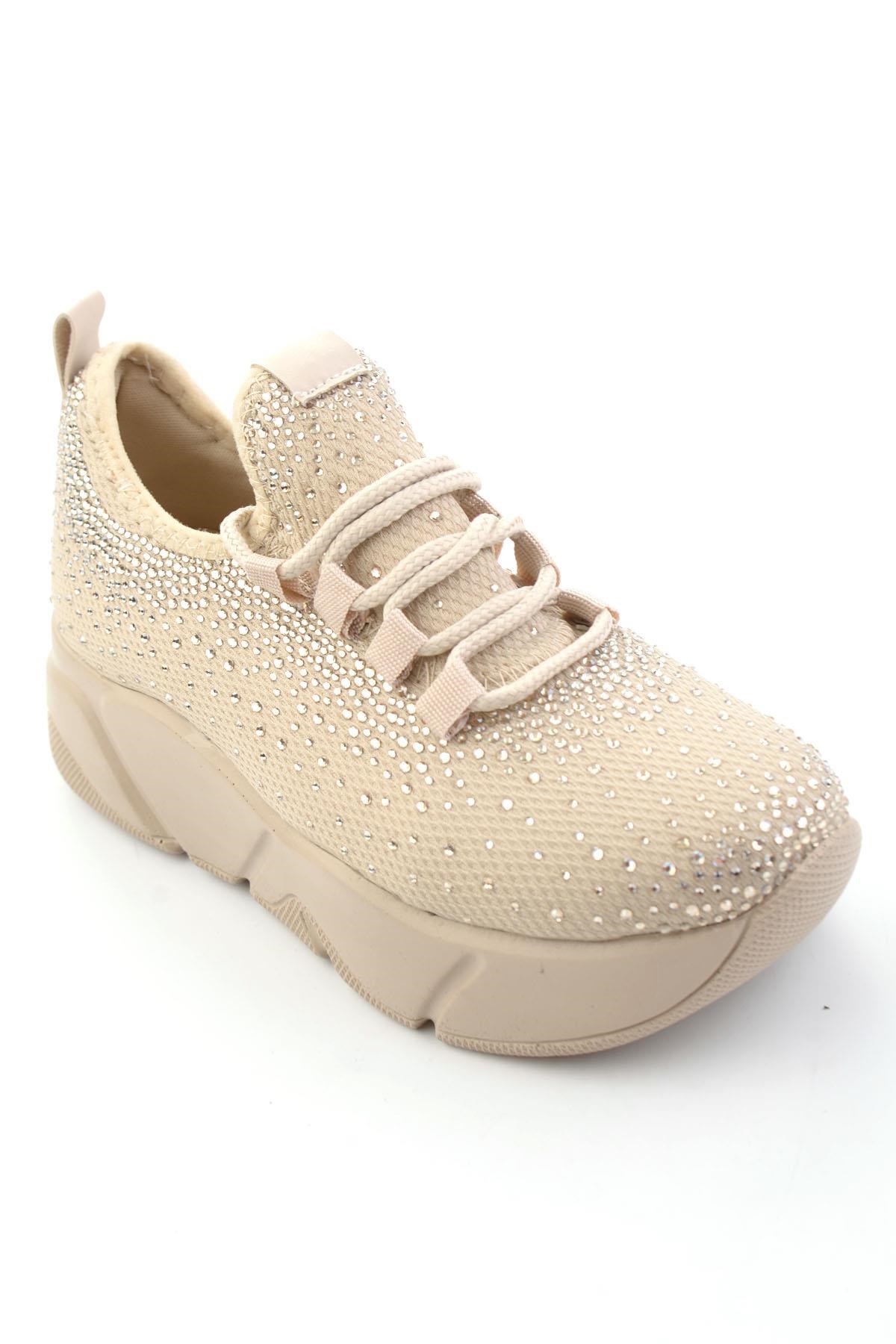 Bej Triko  Kadın Sneaker K01824040382