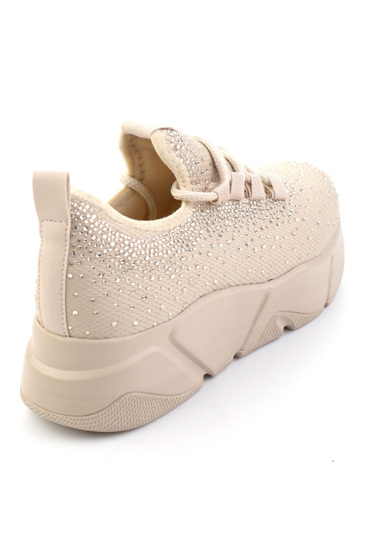 Bej Triko  Kadın Sneaker K01824040382