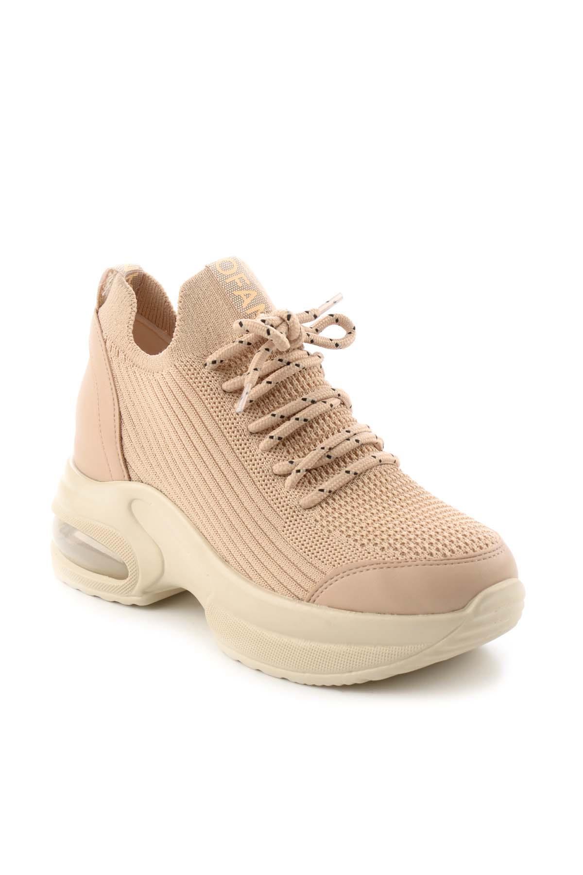 Bej Triko  Kadın Sneaker K01932430782