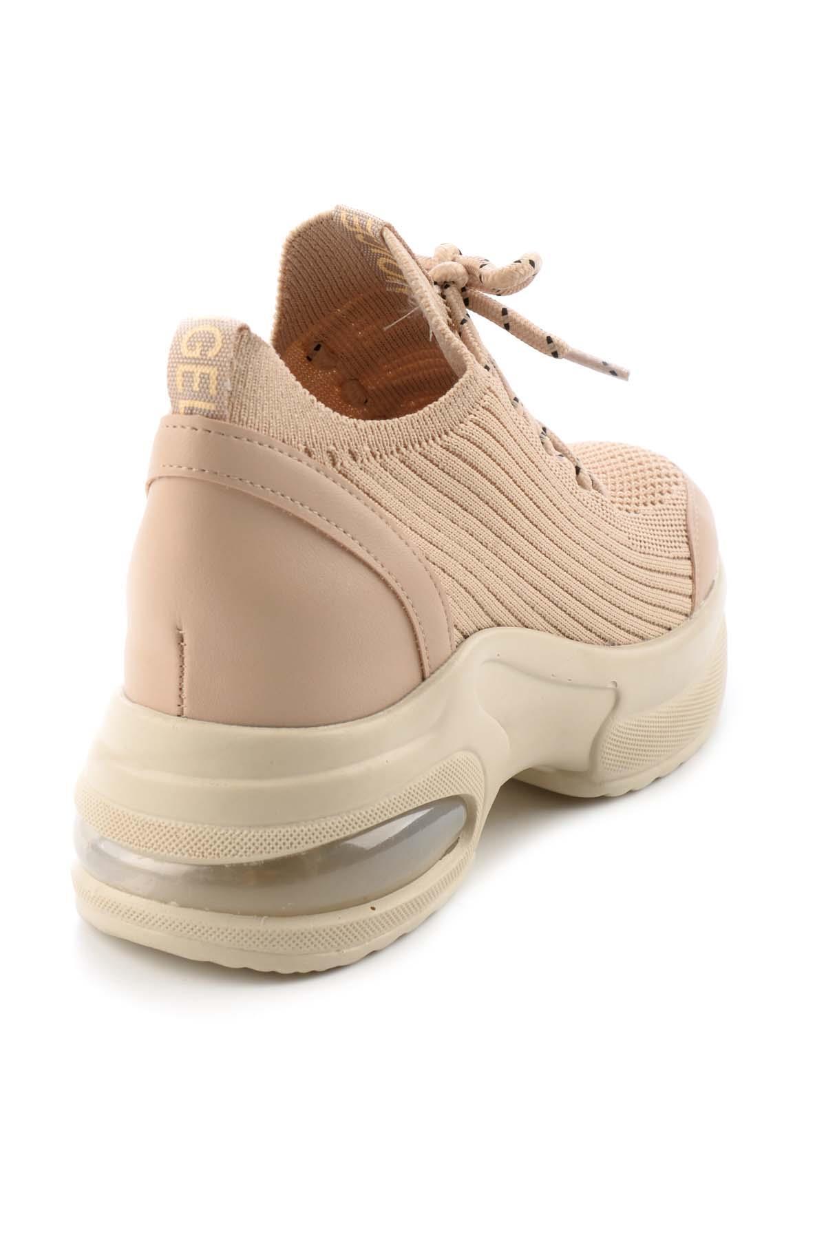 Bej Triko  Kadın Sneaker K01932430782