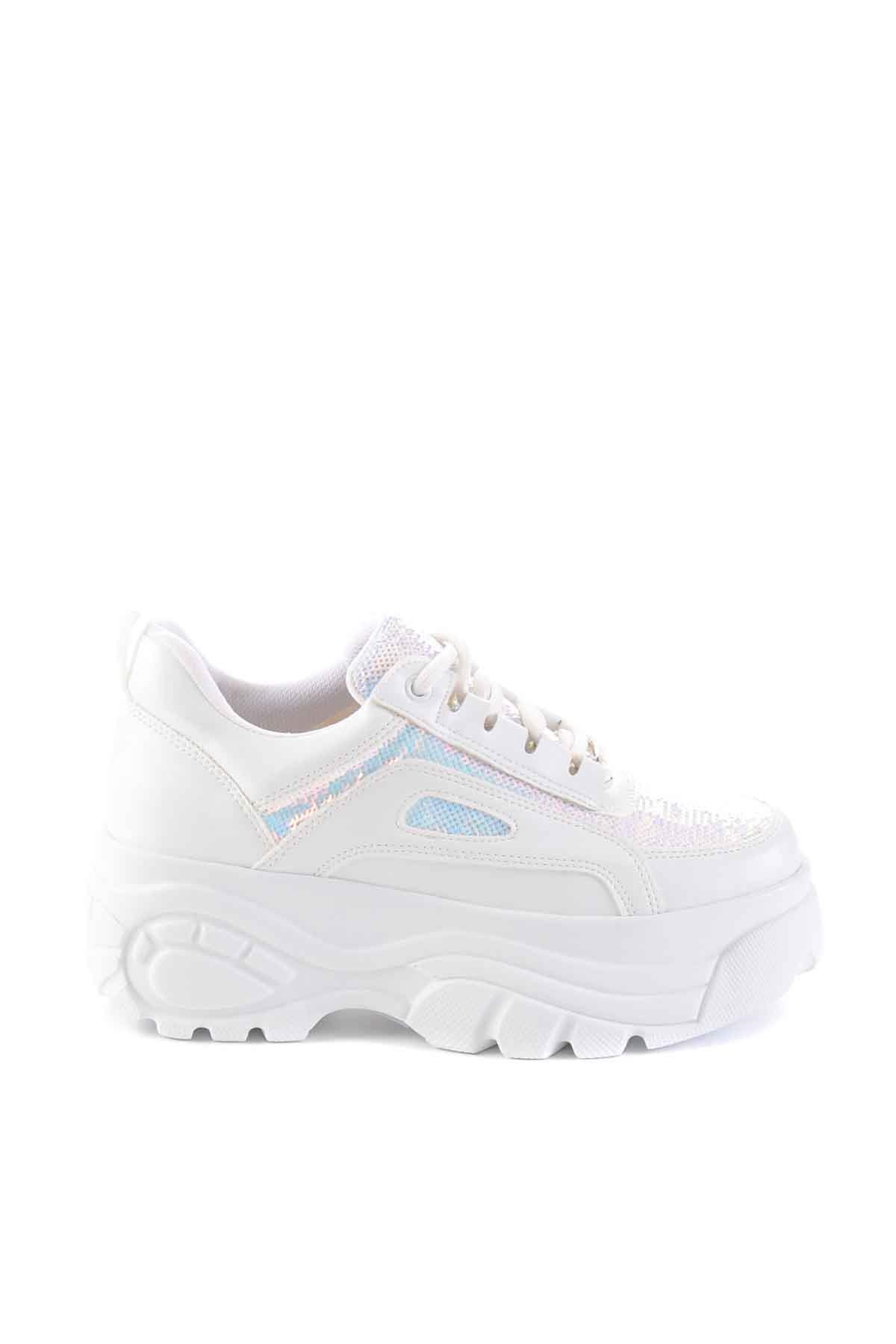 Beyaz Çok Renkli  Kadın Sneaker H0674910209