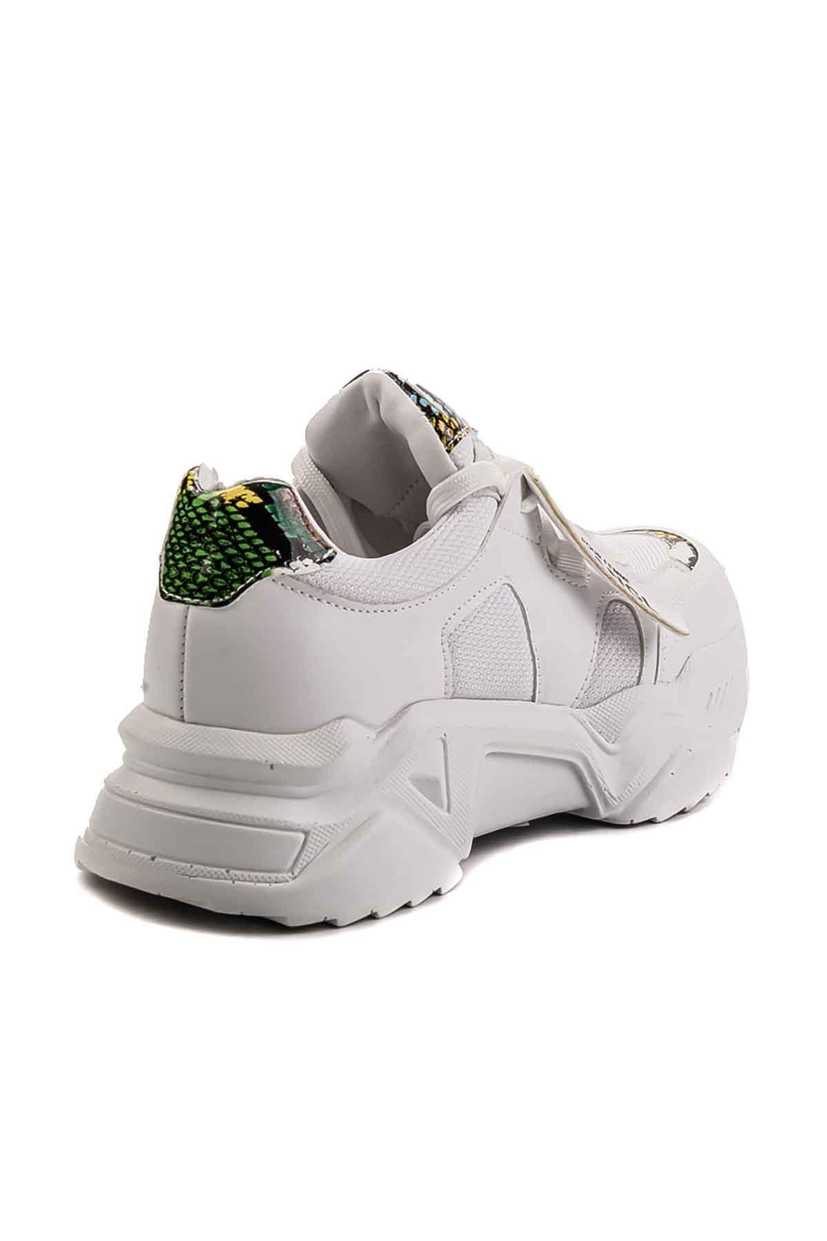 Beyaz Çok Renkli  Kadın Sneaker K01512438309