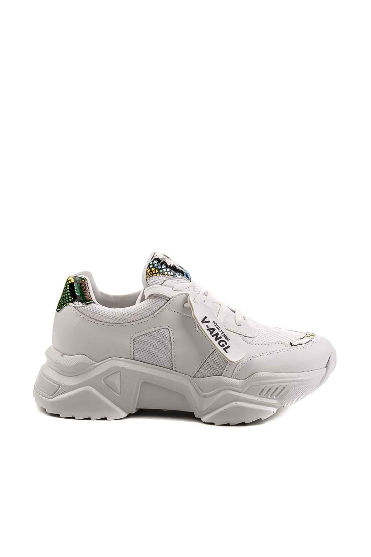 Beyaz Çok Renkli  Kadın Sneaker K01512438309
