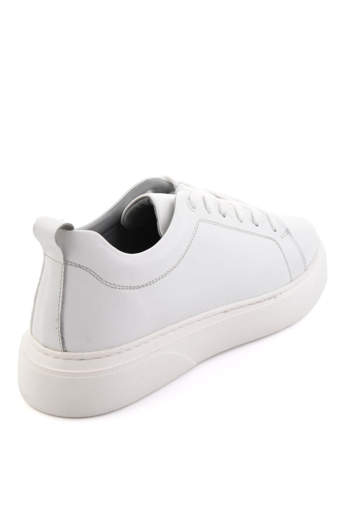 Beyaz Hakiki Deri Erkek Sneaker E01082102043