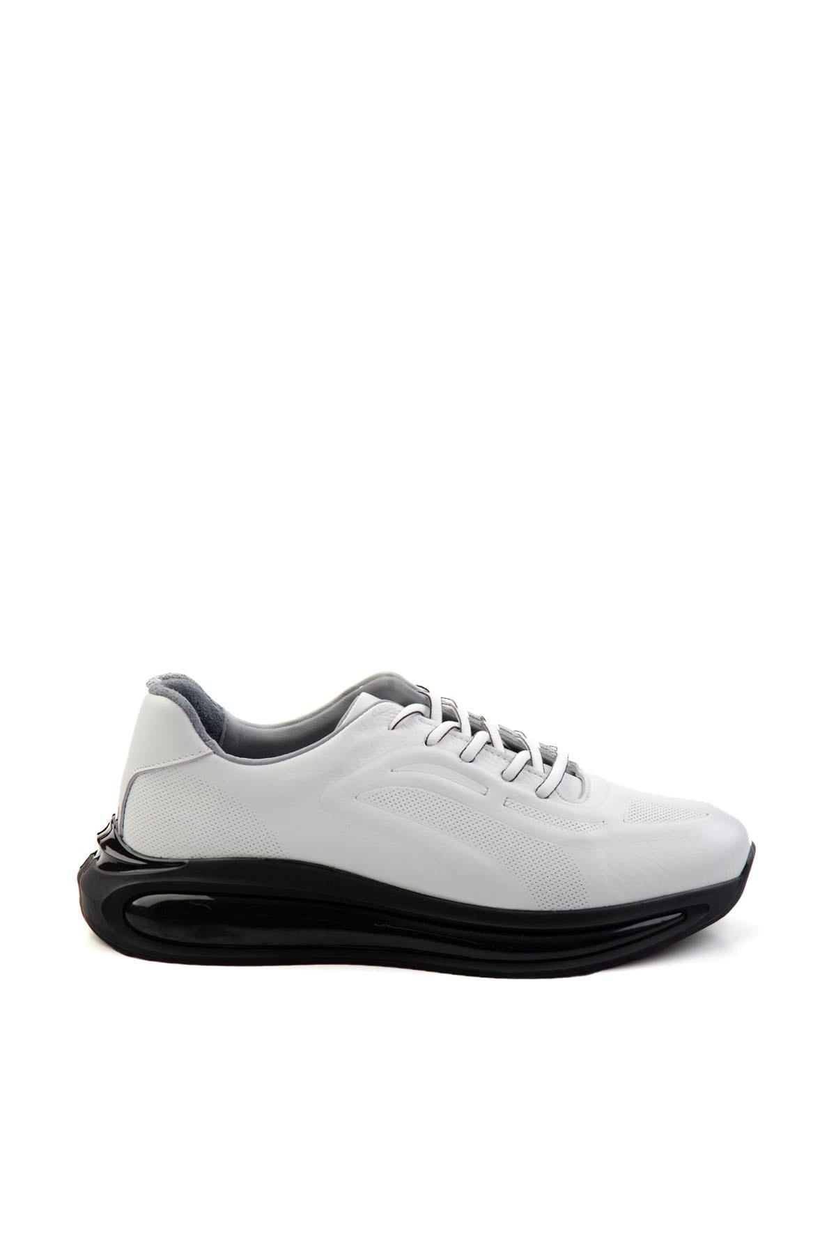 Beyaz Hakiki Deri Erkek Sneaker E01084212003