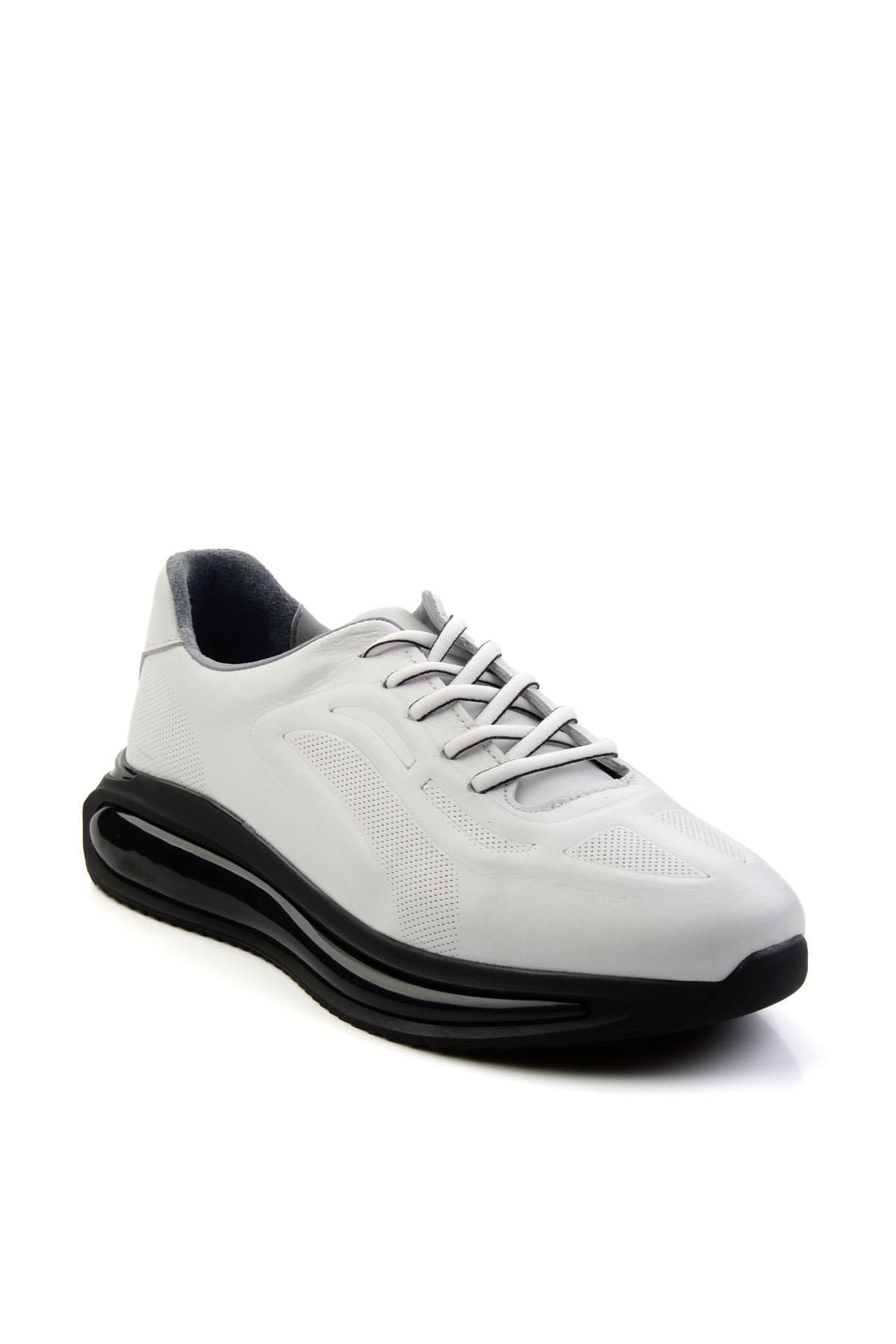 Beyaz Hakiki Deri Erkek Sneaker E01084212003