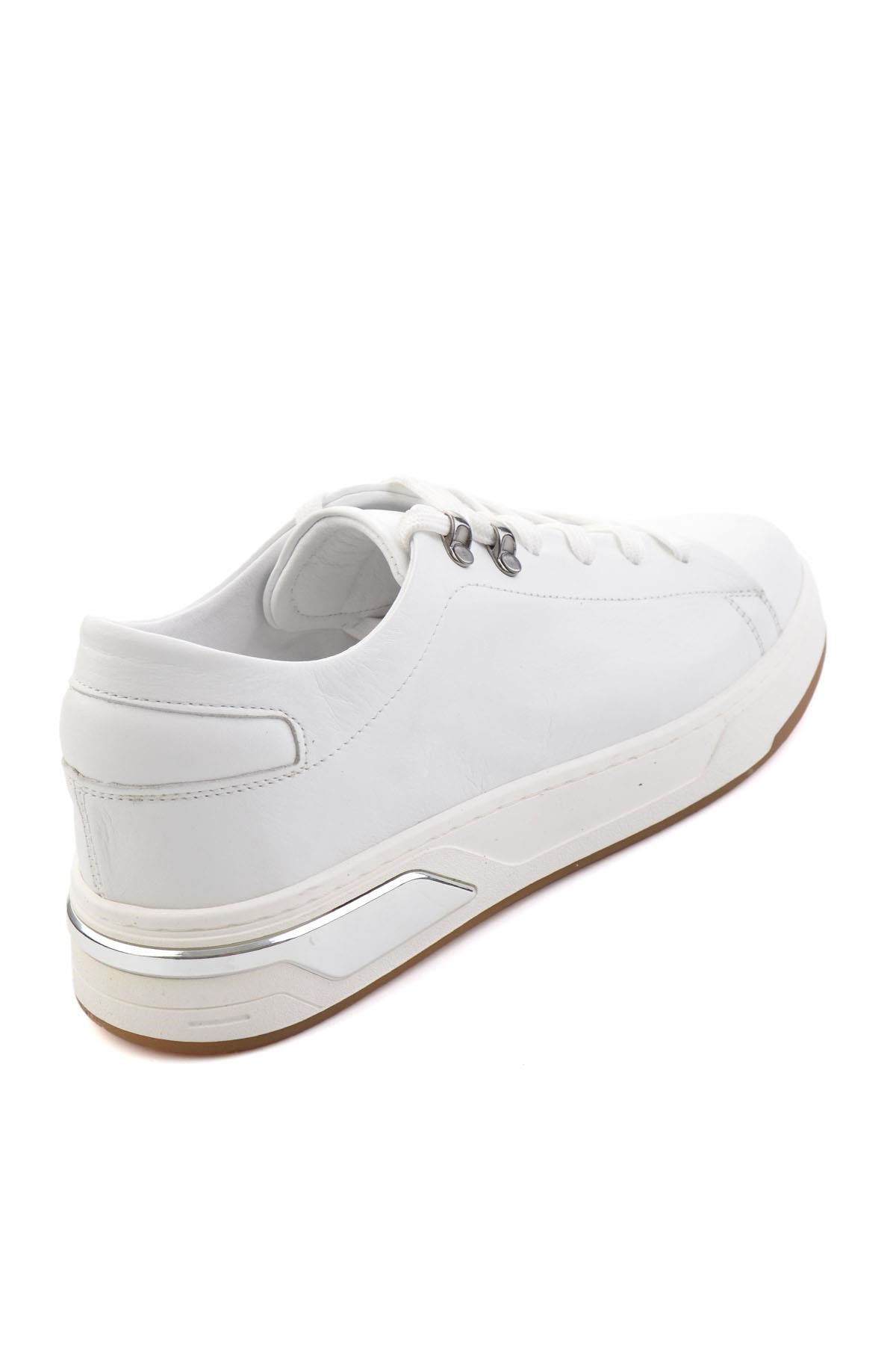 Beyaz Hakiki Deri Erkek Sneaker E01593000503