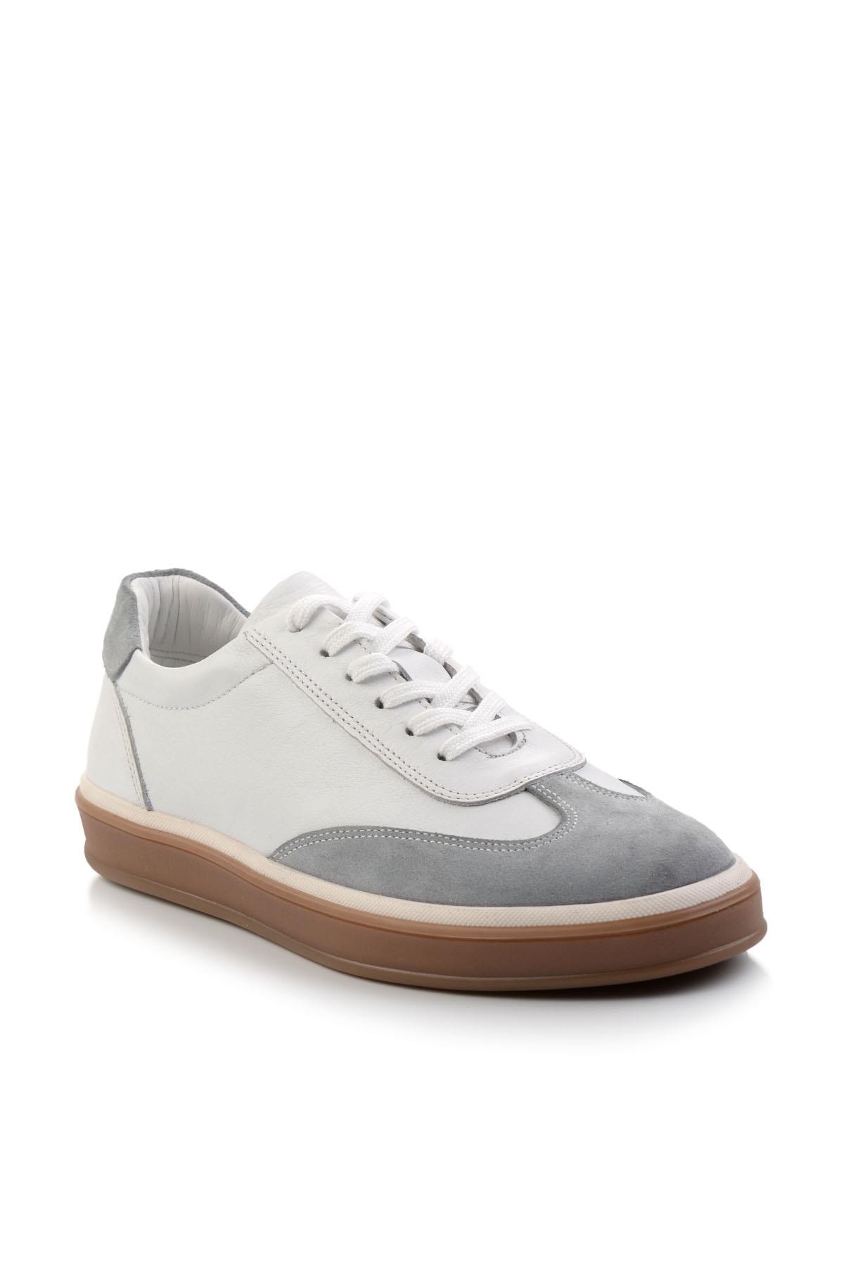 Beyaz Hakiki Deri Erkek Sneaker E01728358003
