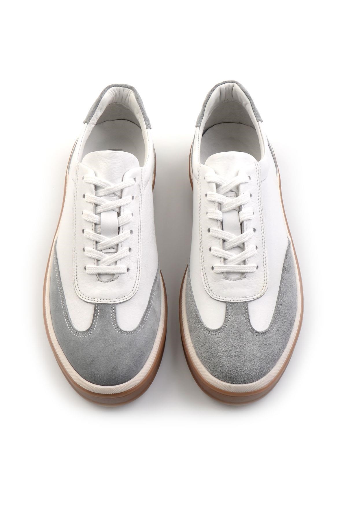 Beyaz Hakiki Deri Erkek Sneaker E01728358003