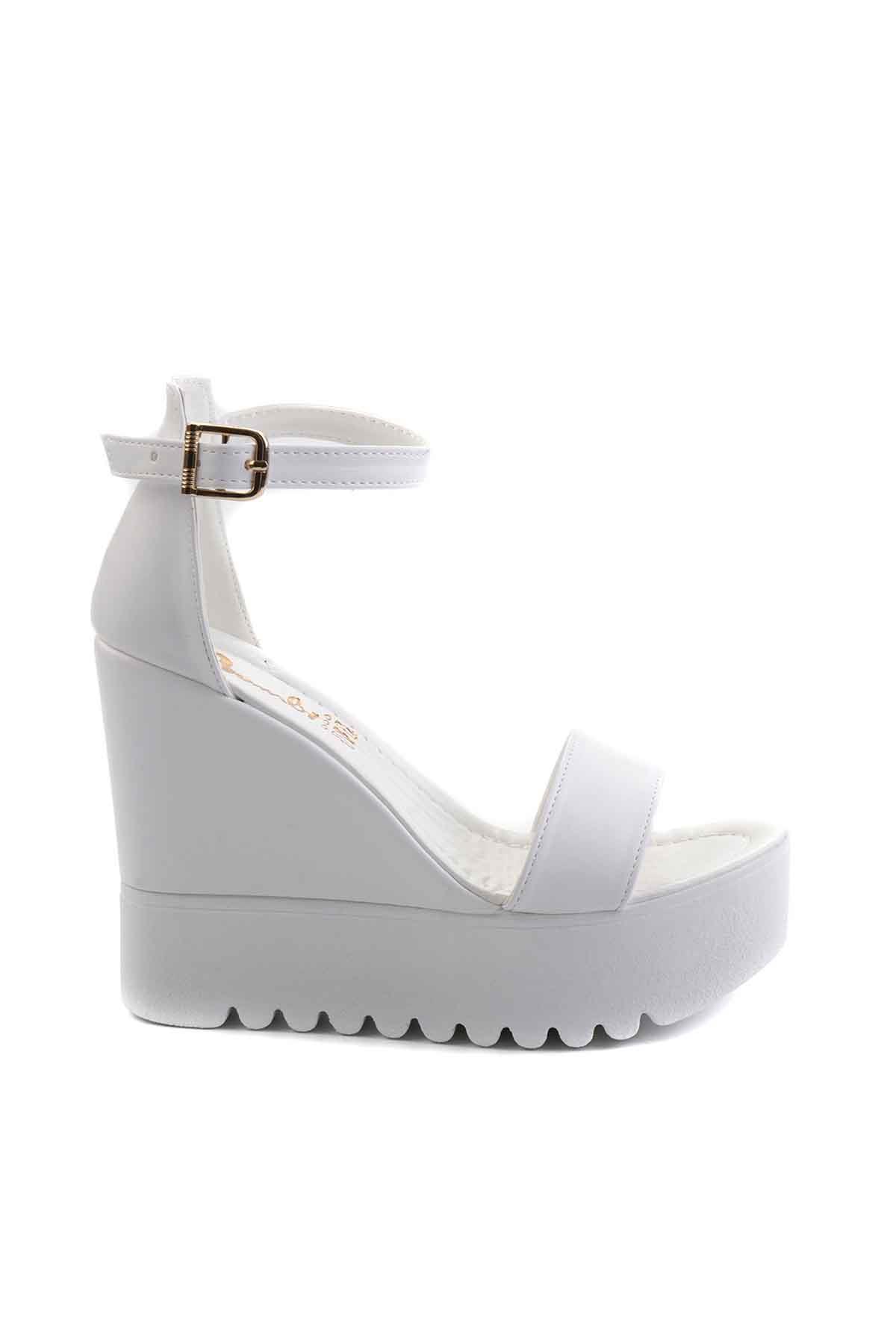 Beyaz  Kadın Dolgu Topuklu Ayakkabı K05897031009