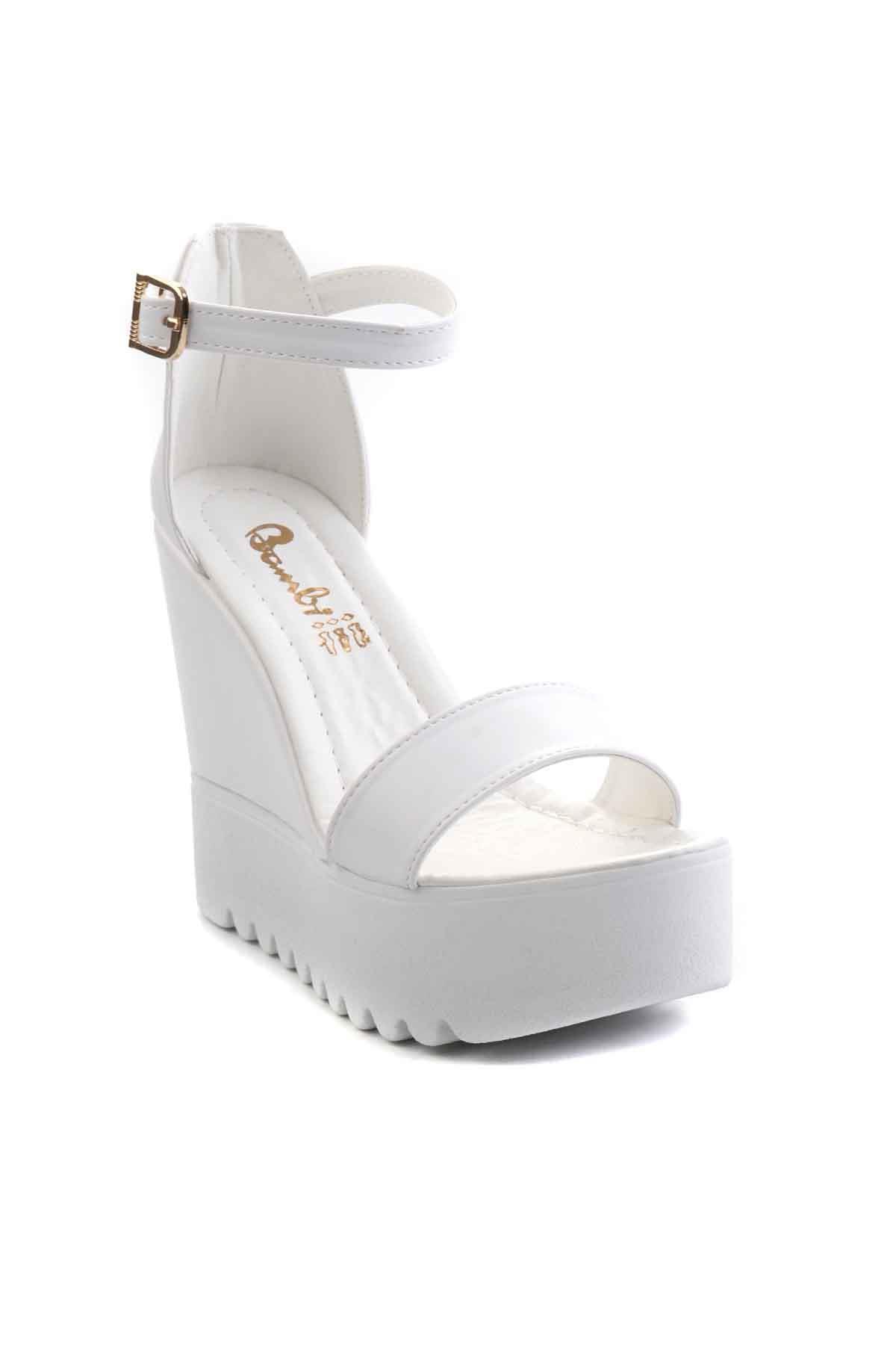 Beyaz  Kadın Dolgu Topuklu Ayakkabı K05897031009