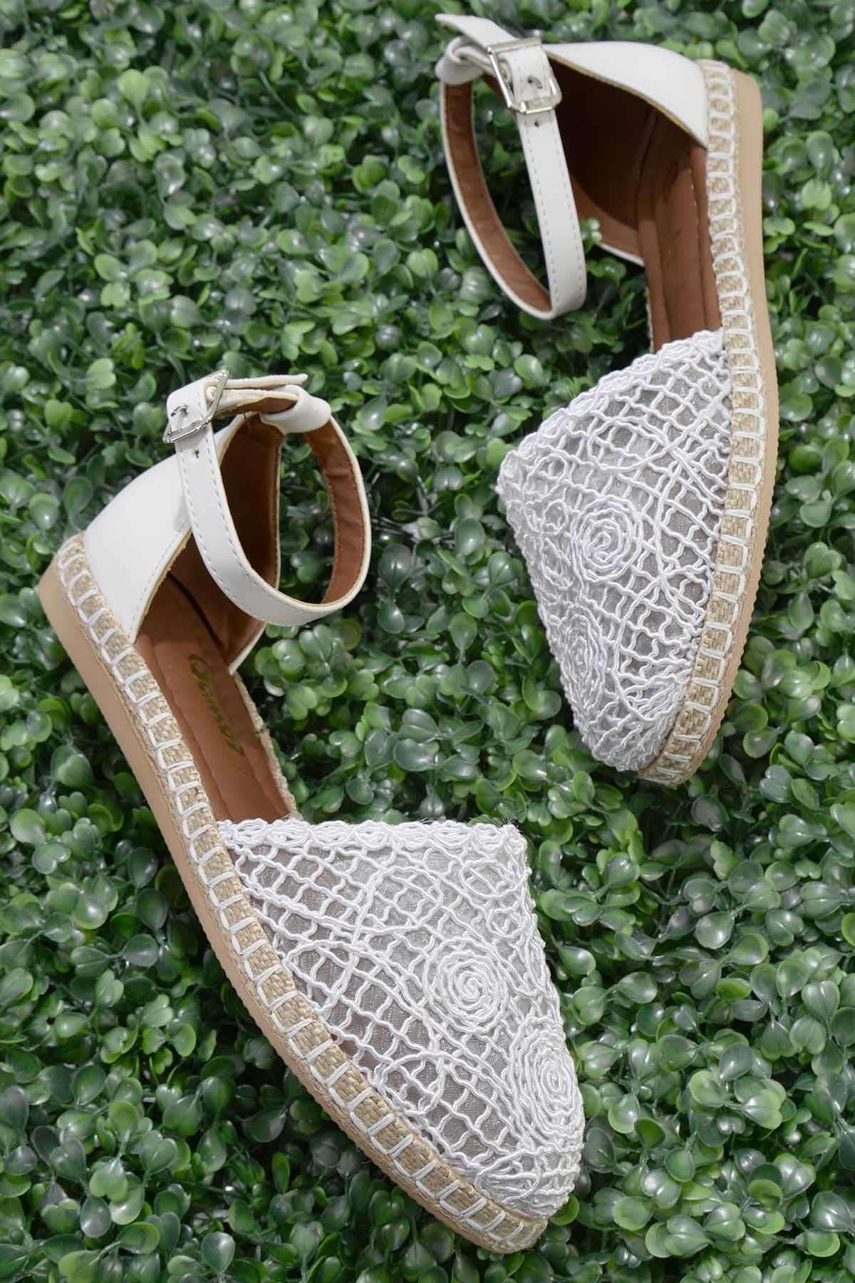 Beyaz  Kadın Espadril K01578081216
