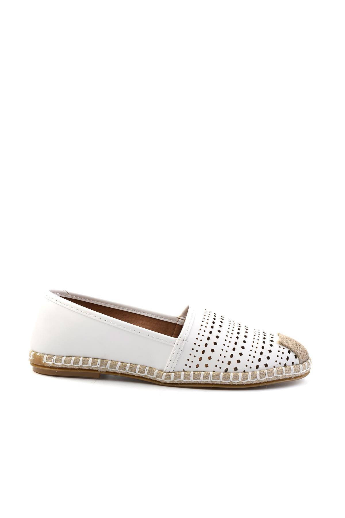Beyaz  Kadın Espadril K01702141909