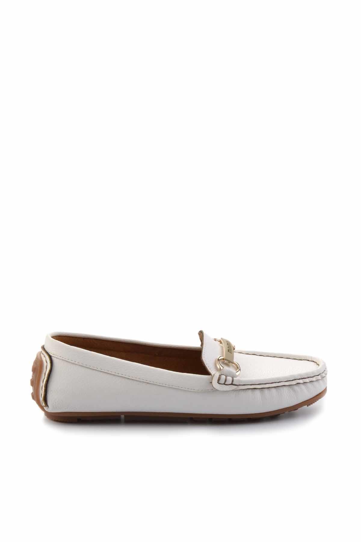 Beyaz  Kadın Loafer Ayakkabı K01309100509