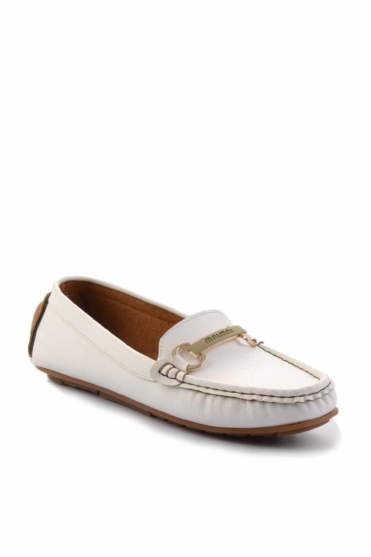 Beyaz  Kadın Loafer Ayakkabı K01309100509