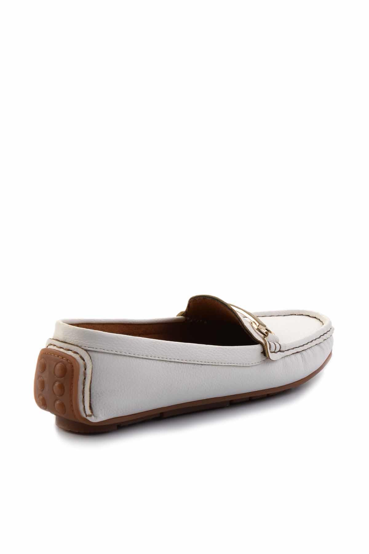 Beyaz  Kadın Loafer Ayakkabı K01309100509