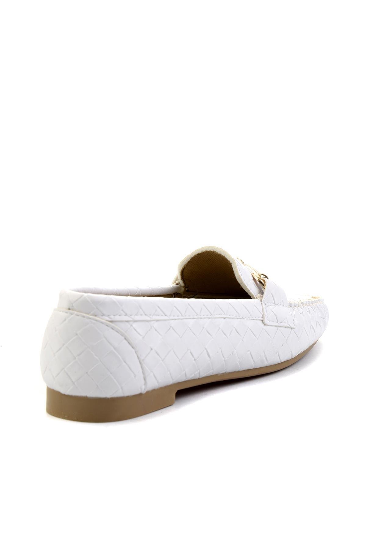 Beyaz  Kadın Loafer Ayakkabı K01542030710