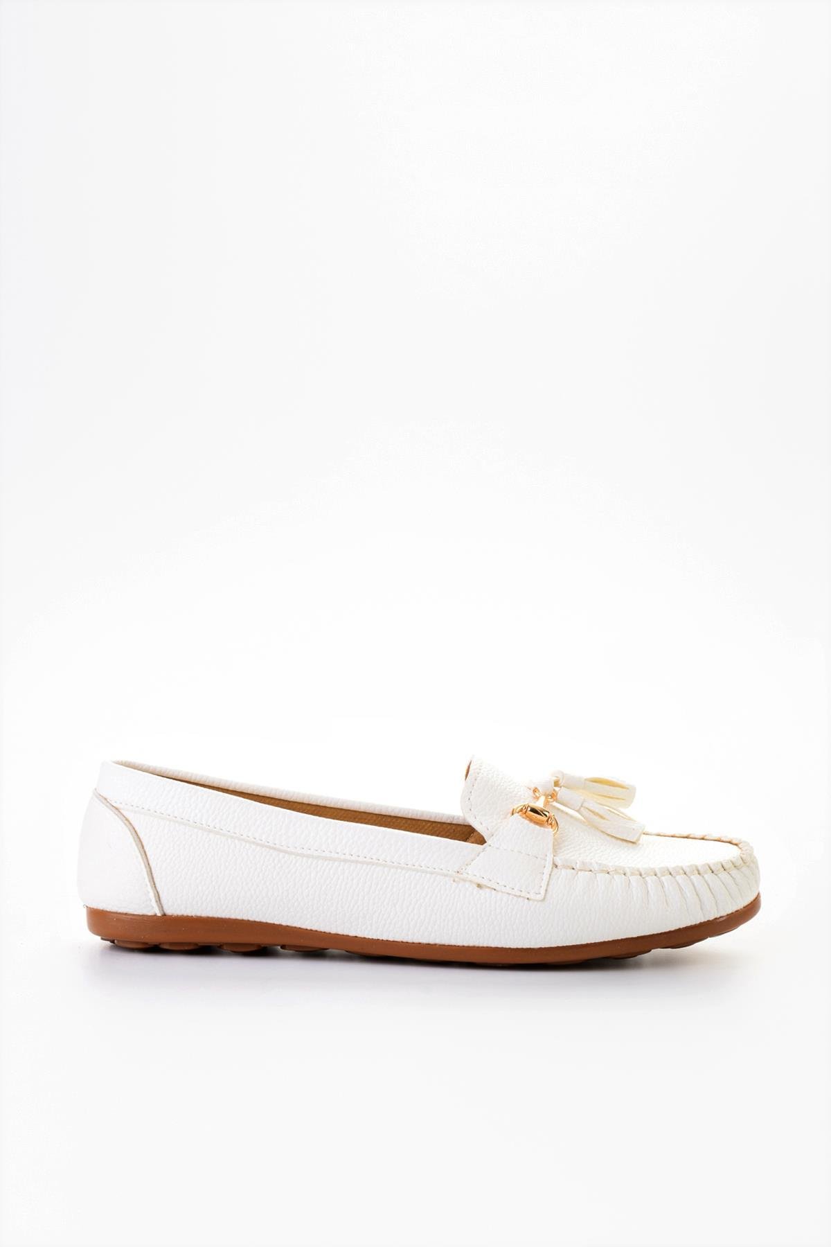 Beyaz  Kadın Loafer Ayakkabı K01542150009