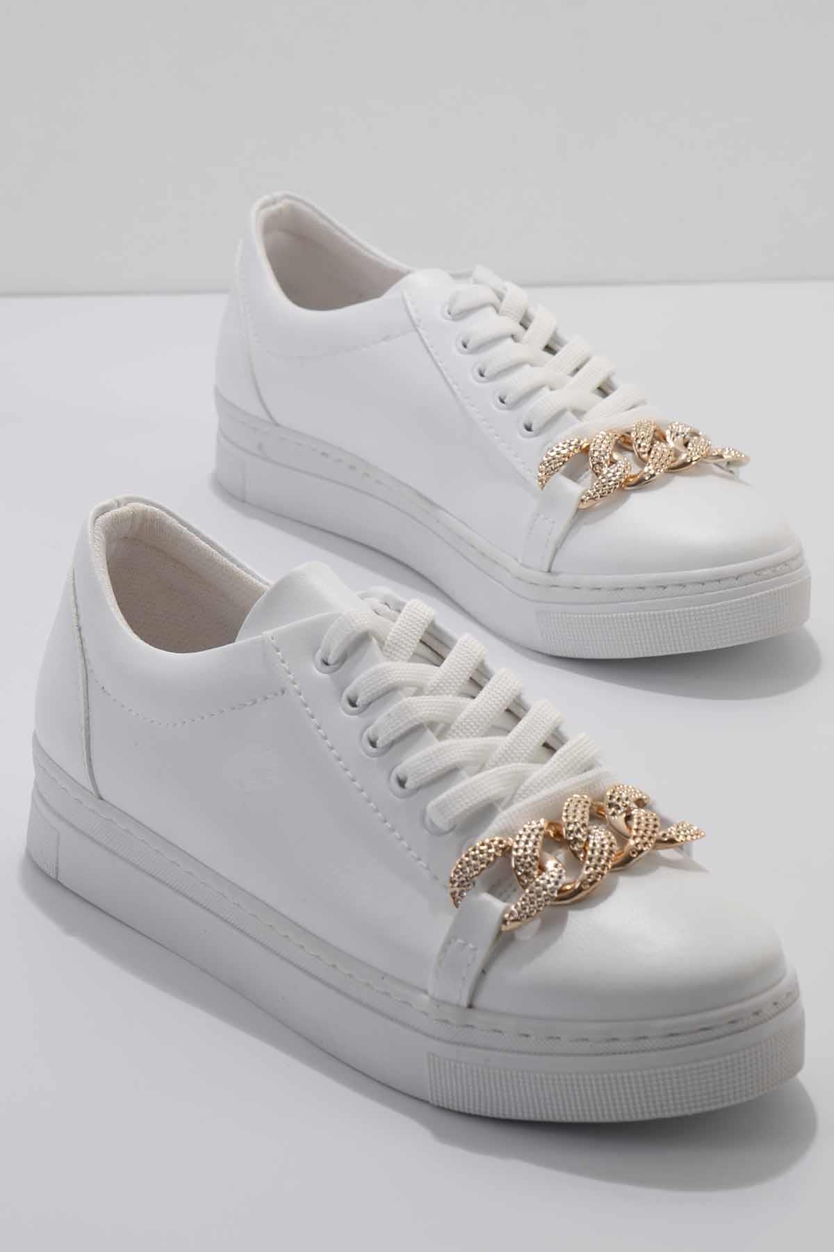 Beyaz  Kadın Sneaker K01671073209