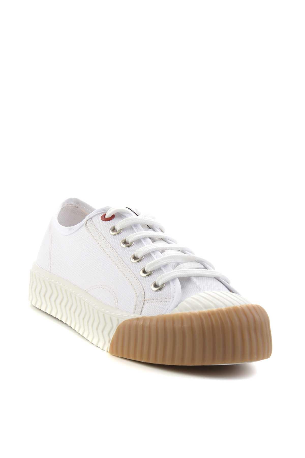 Beyaz Keten  Kadın Sneaker K01678015018