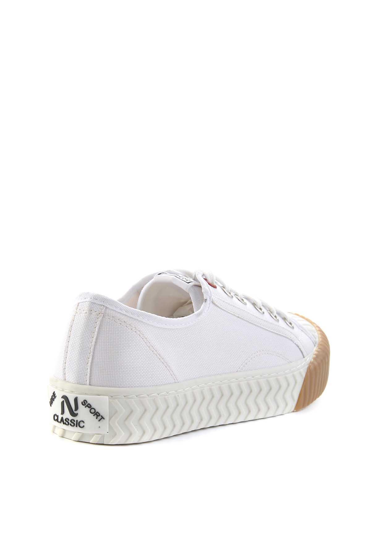 Beyaz Keten  Kadın Sneaker K01678015018