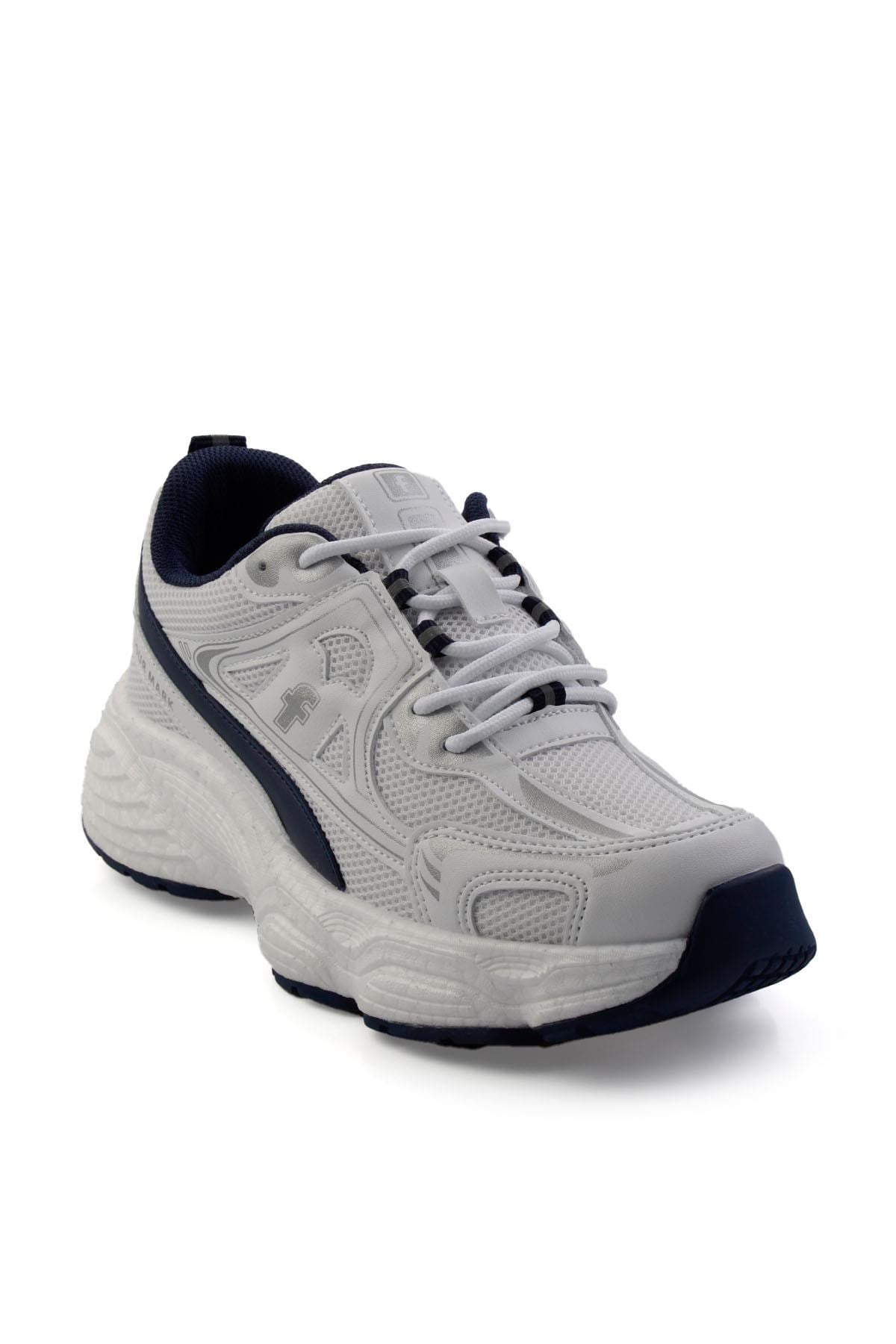 Beyaz Lacivert  Kadın Sneaker K01027032922