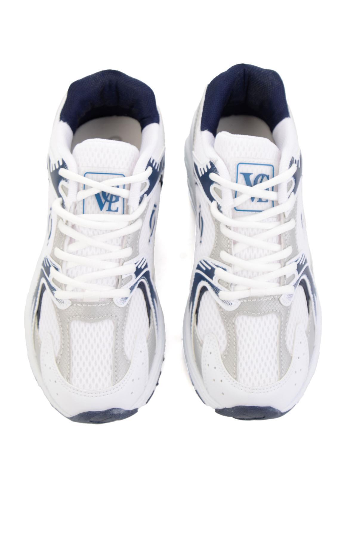 Beyaz Lacivert  Kadın Sneaker K01644015022