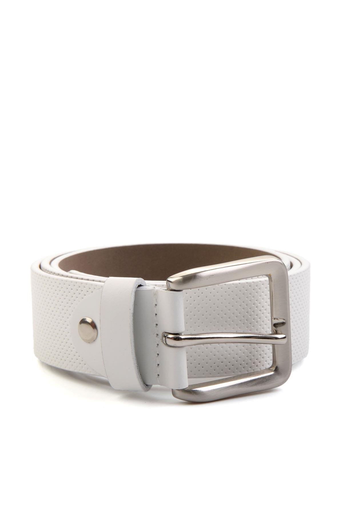 Beyaz Leather Erkek Kemer U08657409903