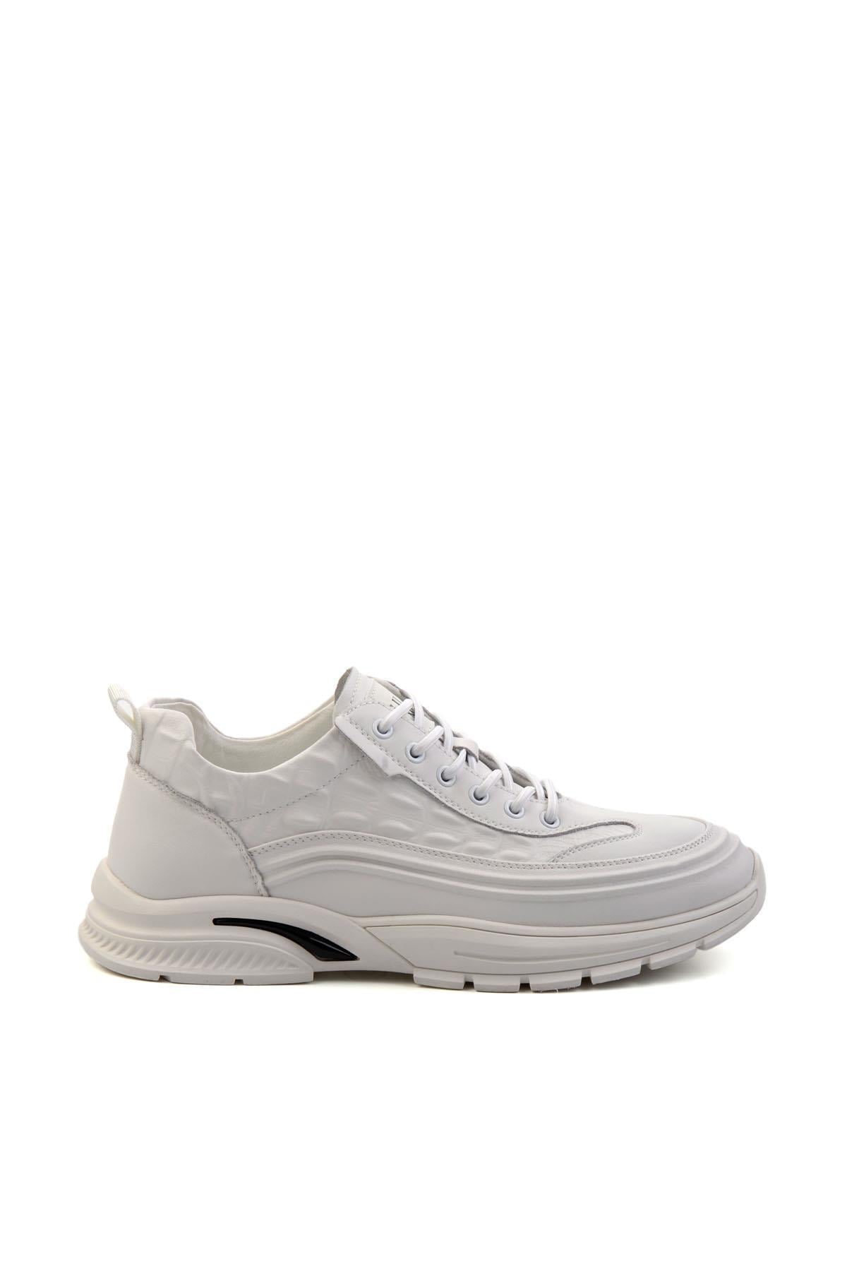 Beyaz Leather Erkek Sneaker E01185056203