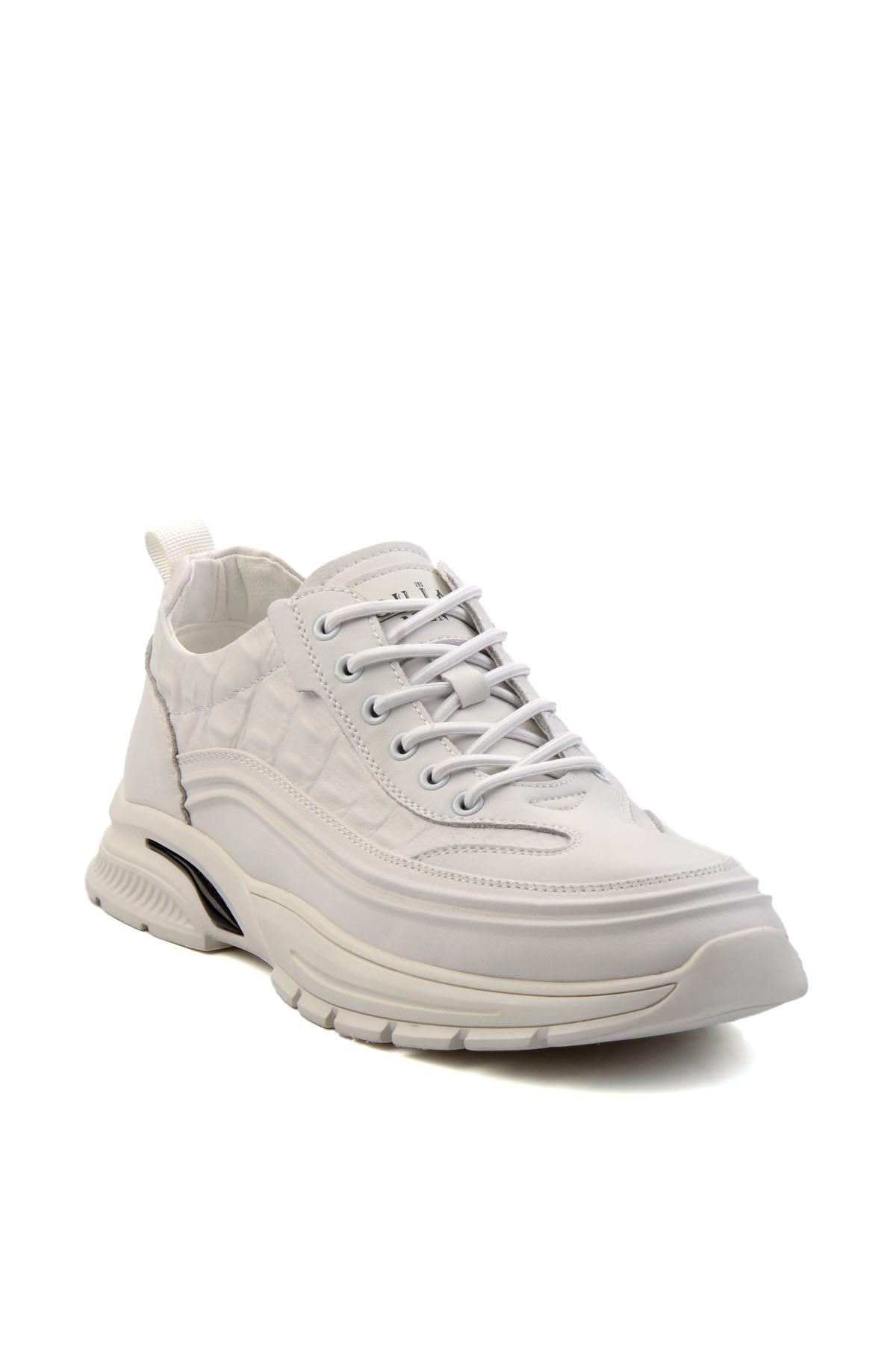 Beyaz Leather Erkek Sneaker E01185056203