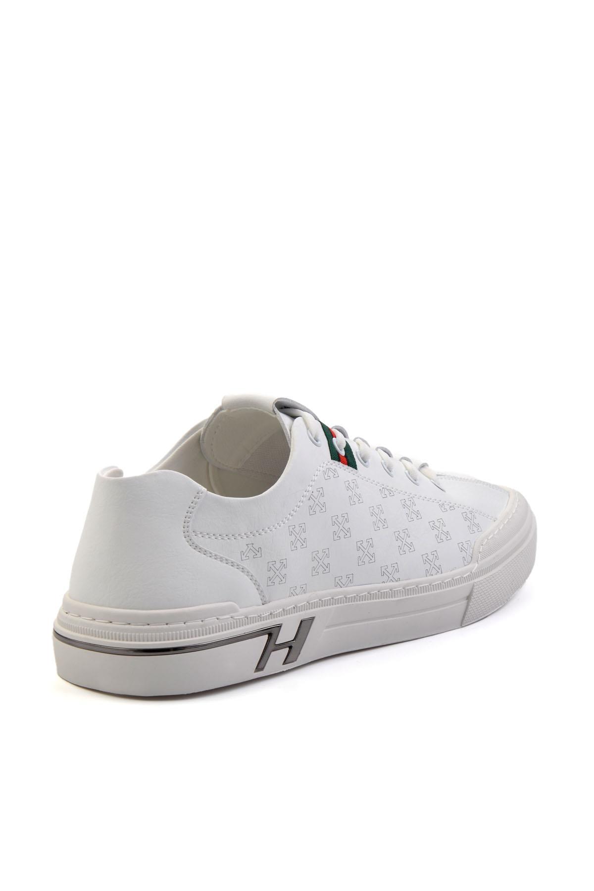 Beyaz Leather Erkek Sneaker E01185510303