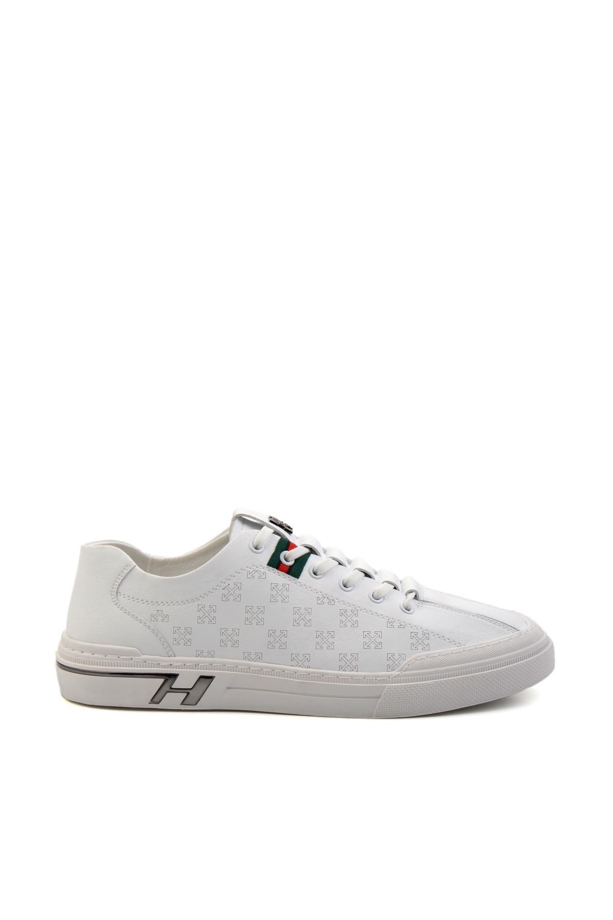 Beyaz Leather Erkek Sneaker E01185510303